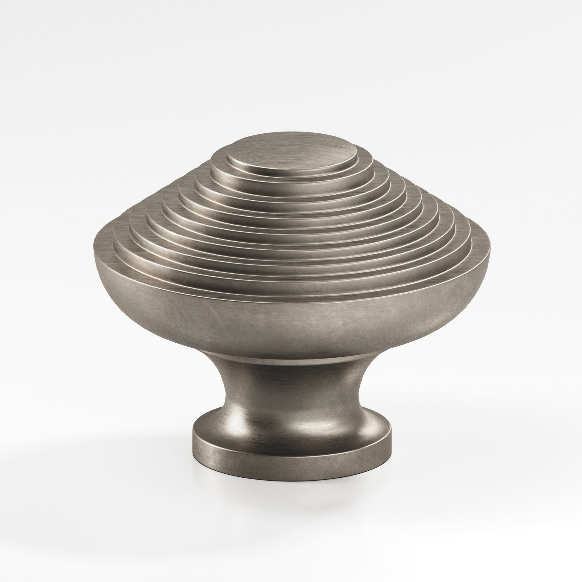 Colonial Bronze Series 633 1.5" Half-Beehive Cabinet Knob Back-To-Back Shower Kit Matte Pewter / 1.5"