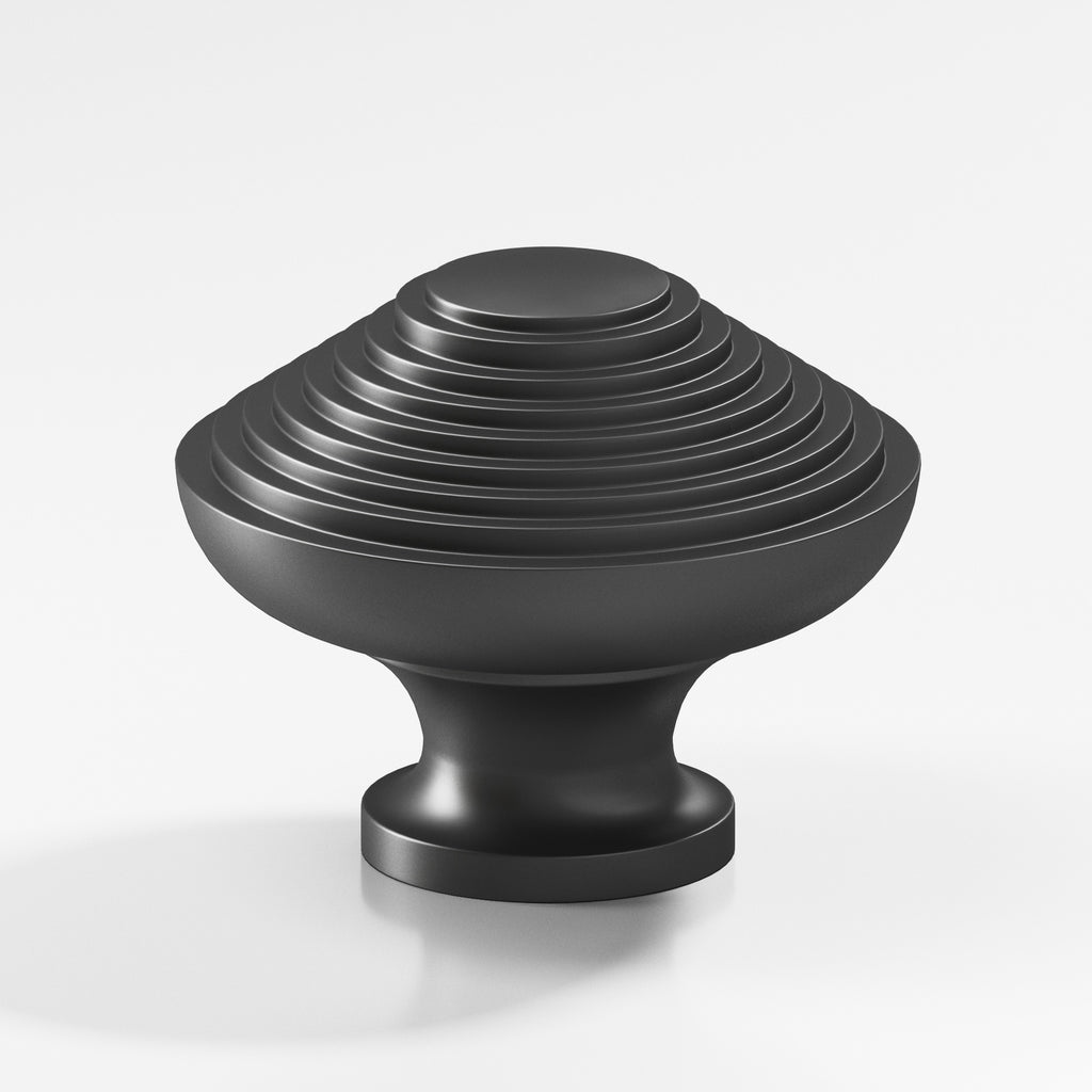 Colonial Bronze Series 633 1.5" Half-Beehive Cabinet Knob Back-To-Back Shower Kit Matte Graphite / 1.5"