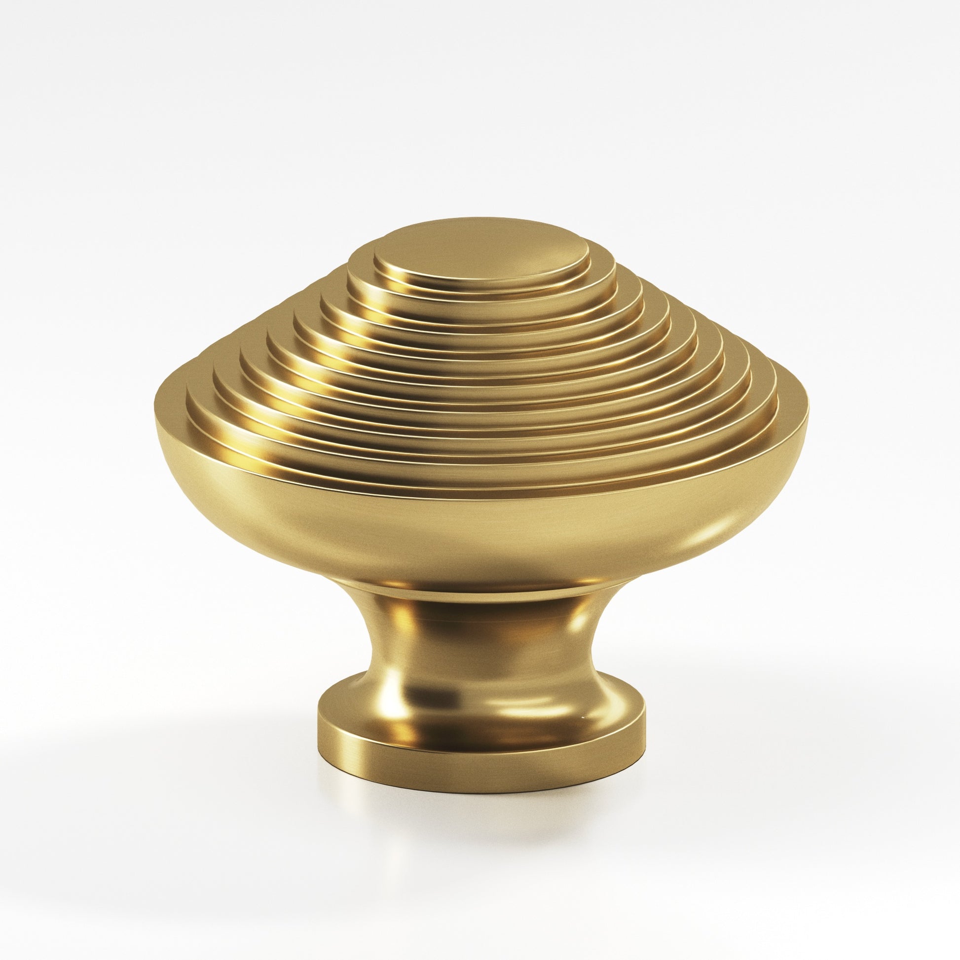 Colonial Bronze Series 633 1.5" Half-Beehive Cabinet Knob Back-To-Back Shower Kit Unlacquered Satin Brass / 1.5"