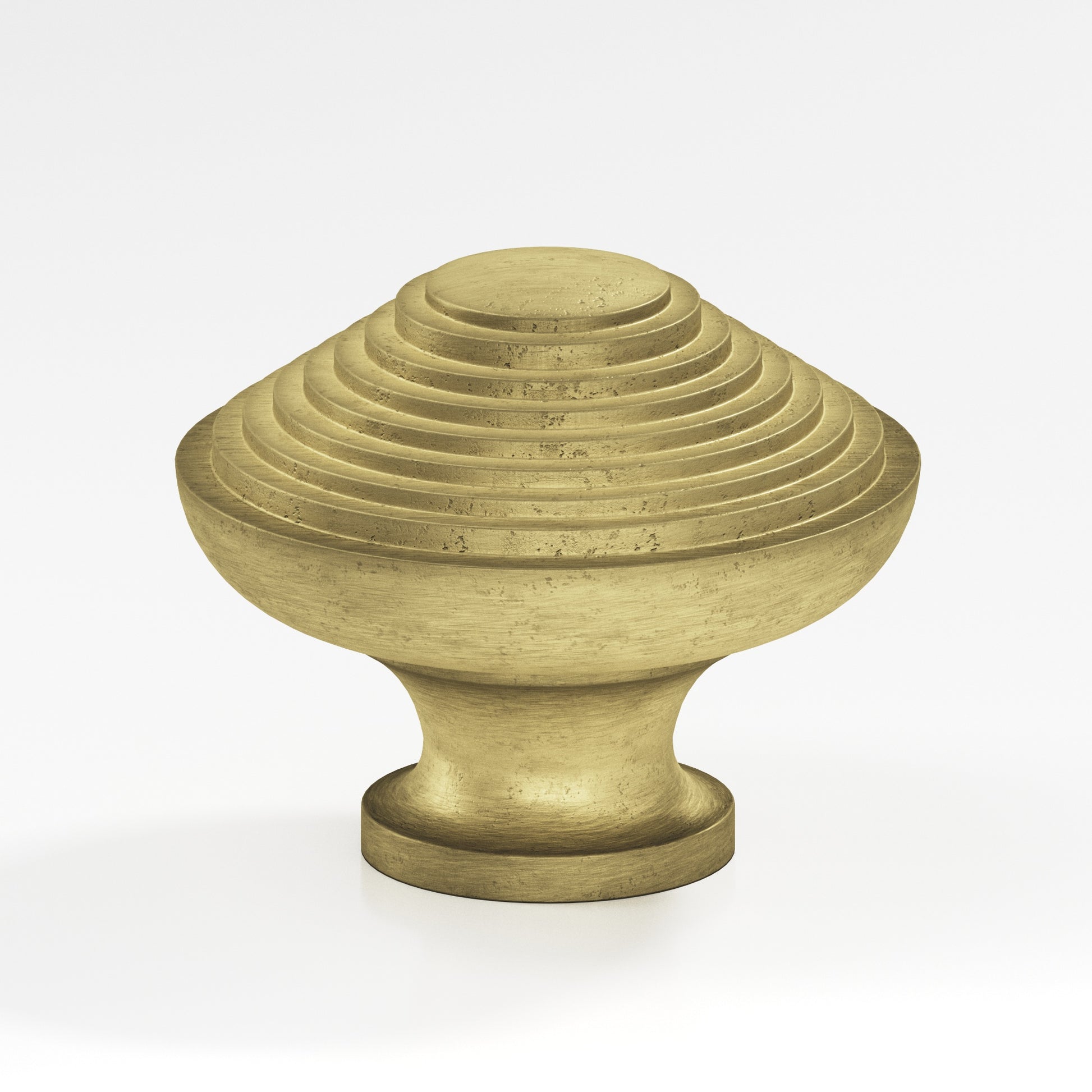 Colonial Bronze Series 633 1.5" Half-Beehive Cabinet Knob Back-To-Back Shower Kit Distressed Antique Brass / 1.5"