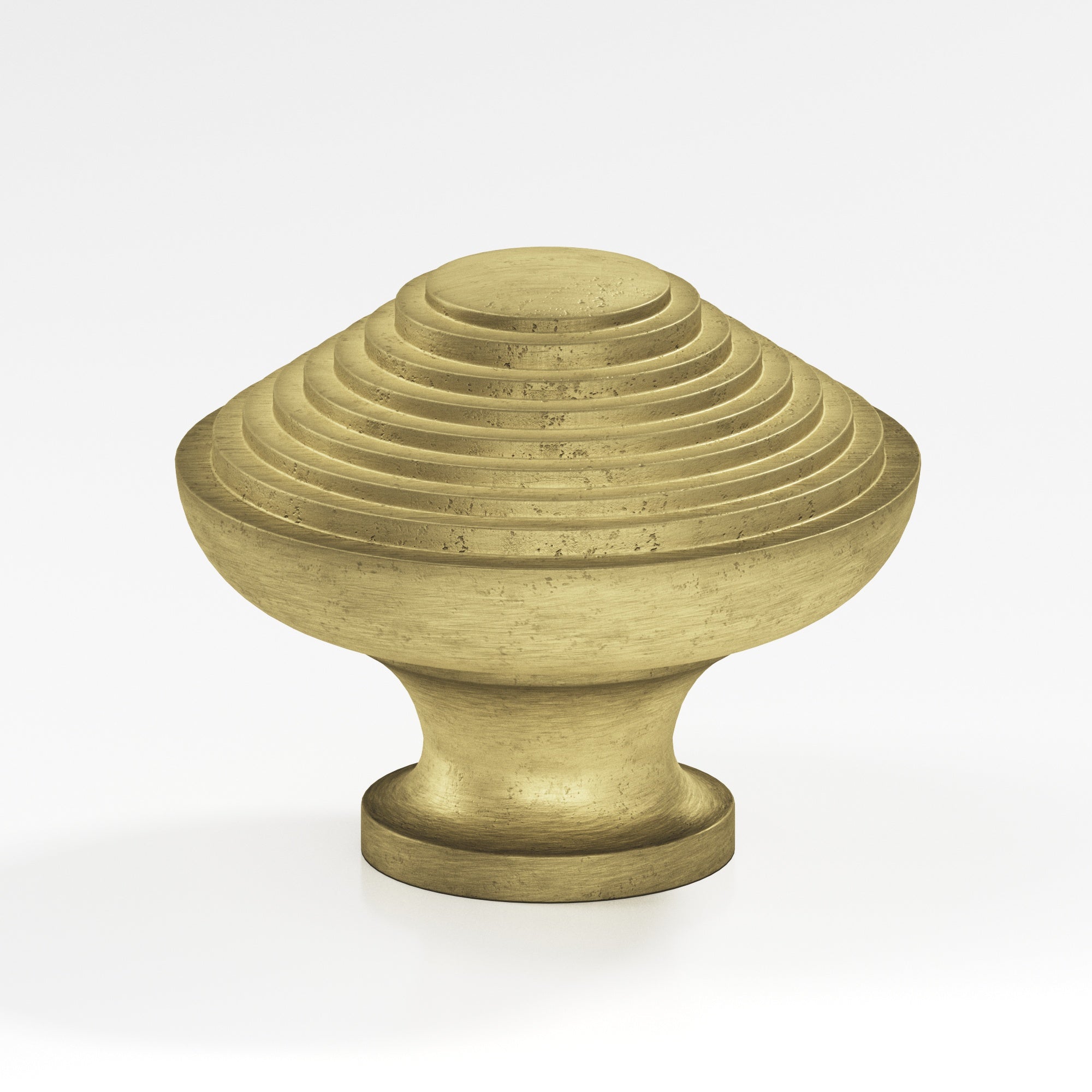 Colonial Bronze Series 633 1.5" Half-Beehive Cabinet Knob Back-To-Back Shower Kit Distressed Antique Brass / 1.5"