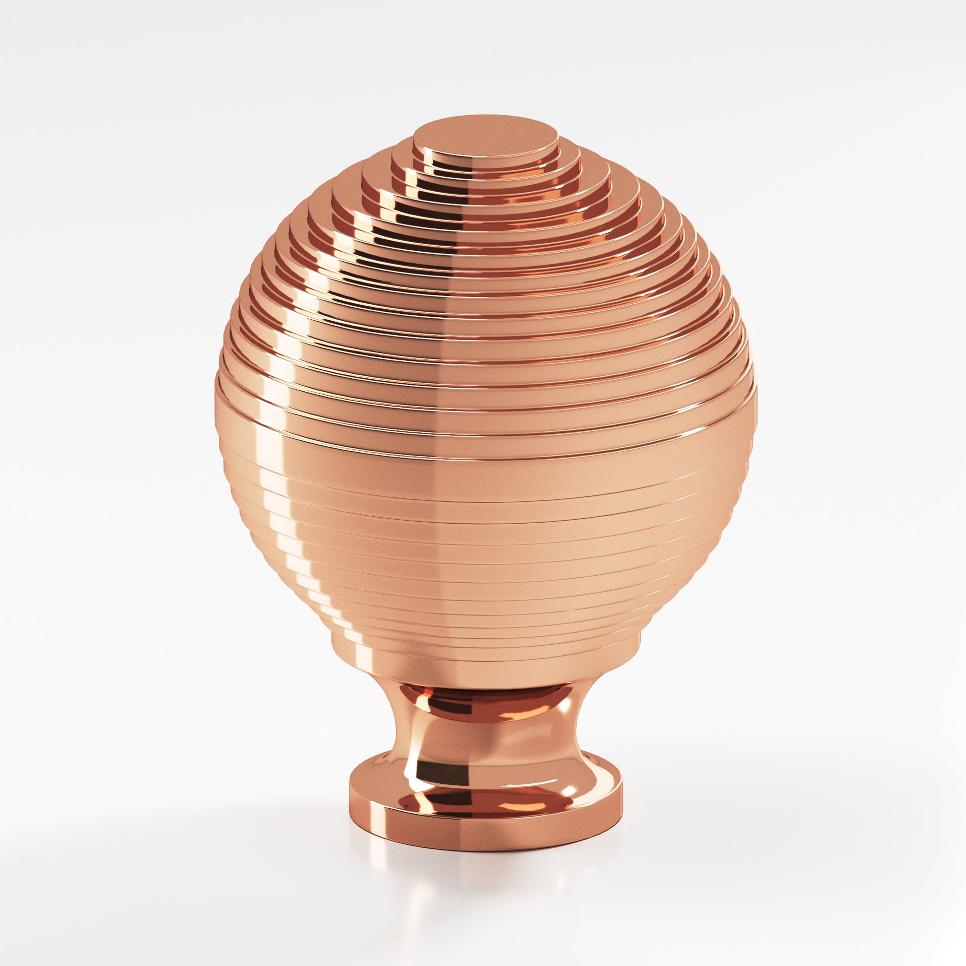 Colonial Bronze Series 637 1.5" Beehive Cabinet Knob Back-To-Back Shower Kit Polished Copper / 1.5"