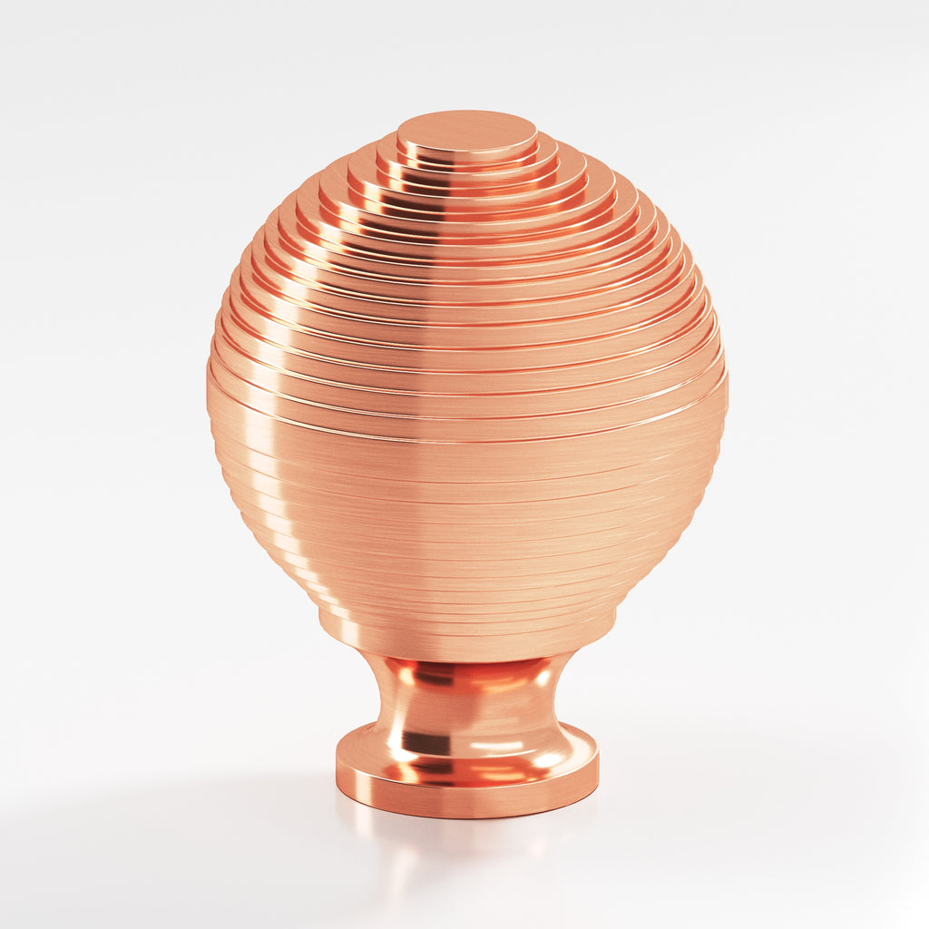 Colonial Bronze Series 637 1.5" Beehive Cabinet Knob Back-To-Back Shower Kit Satin Copper / 1.5"