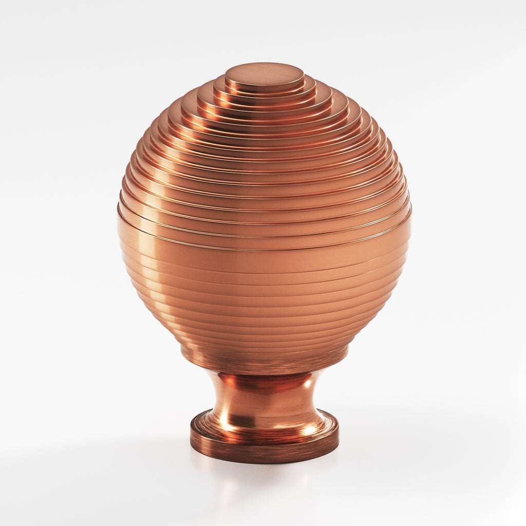Colonial Bronze Series 637 1.5" Beehive Cabinet Knob Back-To-Back Shower Kit Antique Copper / 1.5"