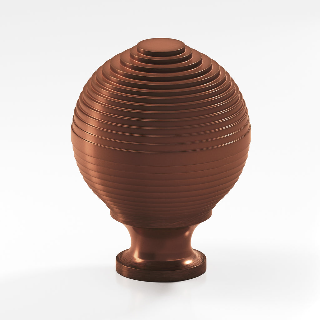 Colonial Bronze Series 637 1.5" Beehive Cabinet Knob Back-To-Back Shower Kit Matte Antique Copper / 1.5"