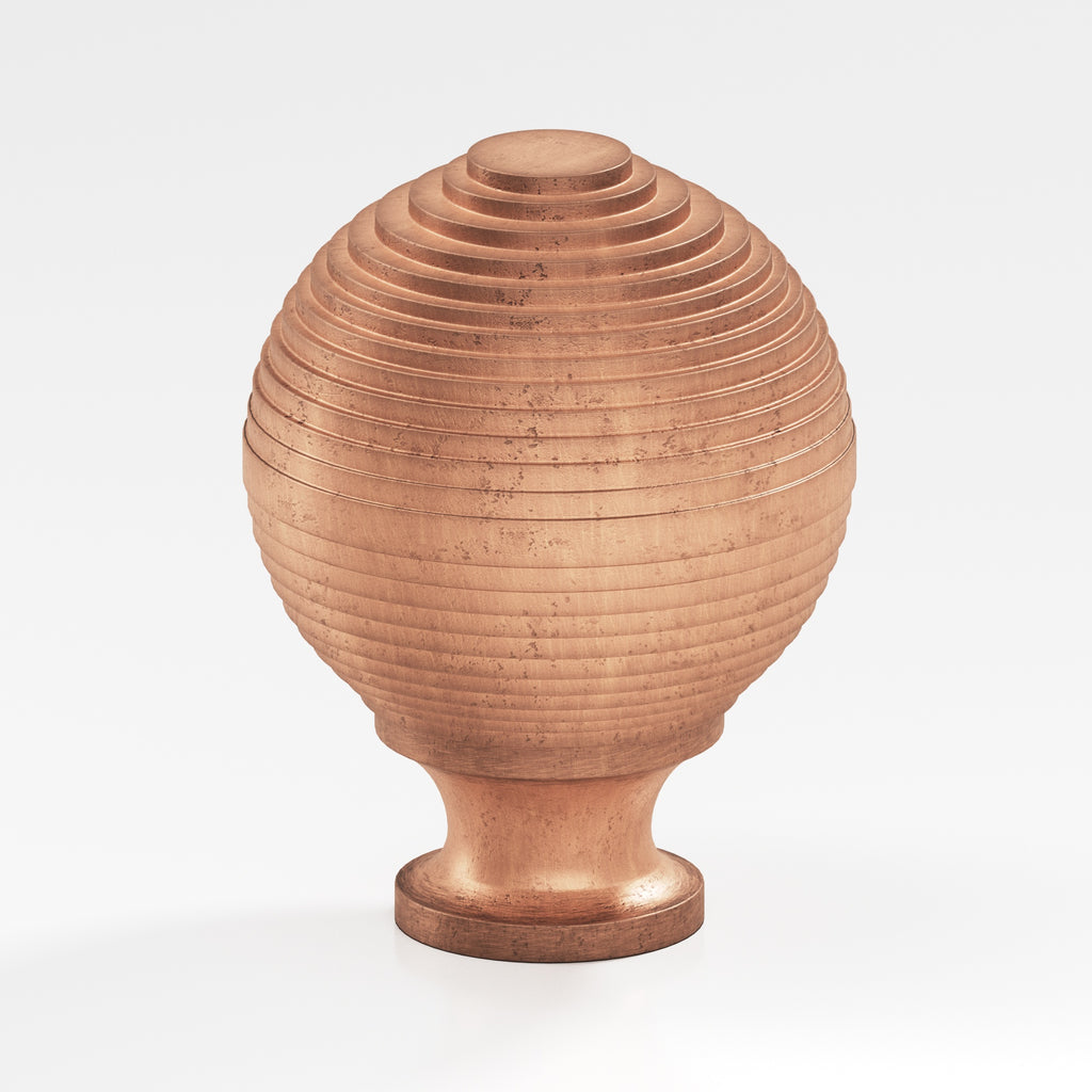 Colonial Bronze Series 637 1.5" Beehive Cabinet Knob Back-To-Back Shower Kit Distressed Antique Copper / 1.5"