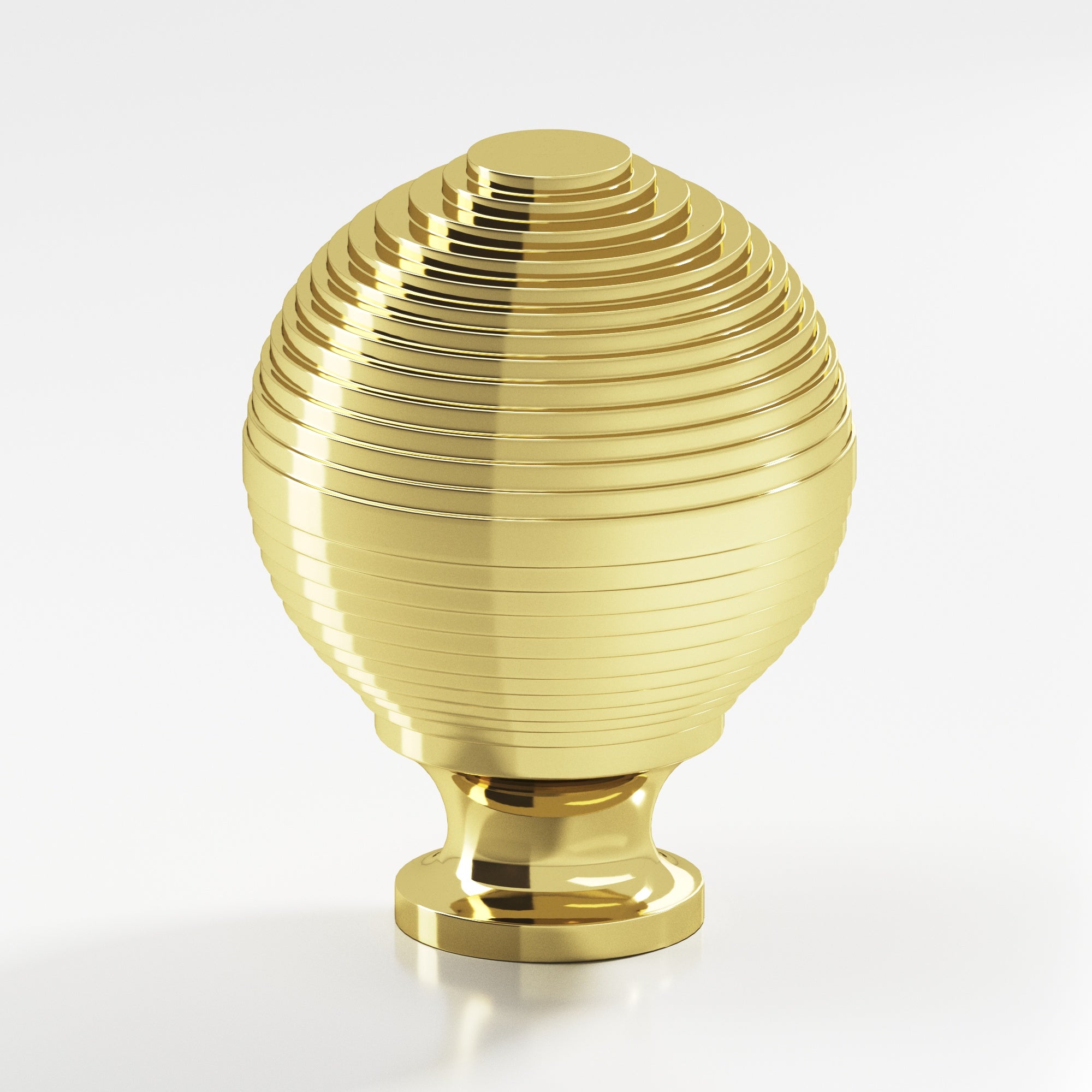 Colonial Bronze Series 636 1.25" Beehive Cabinet Knob Back-To-Back Shower Kit Polished Brass / 1.25"