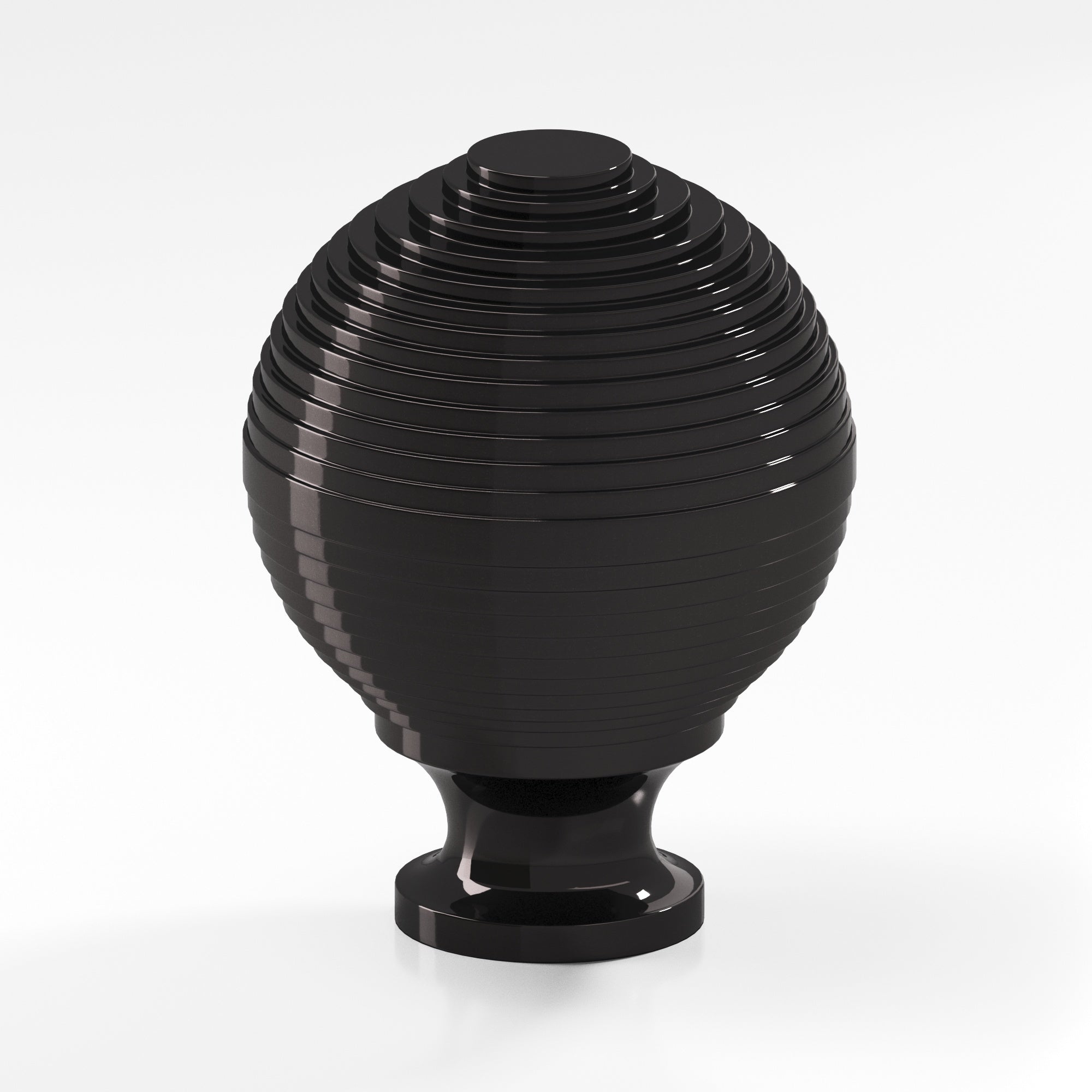Colonial Bronze Series 636 1.25" Beehive Cabinet Knob Back-To-Back Shower Kit Satin Black / 1.25"