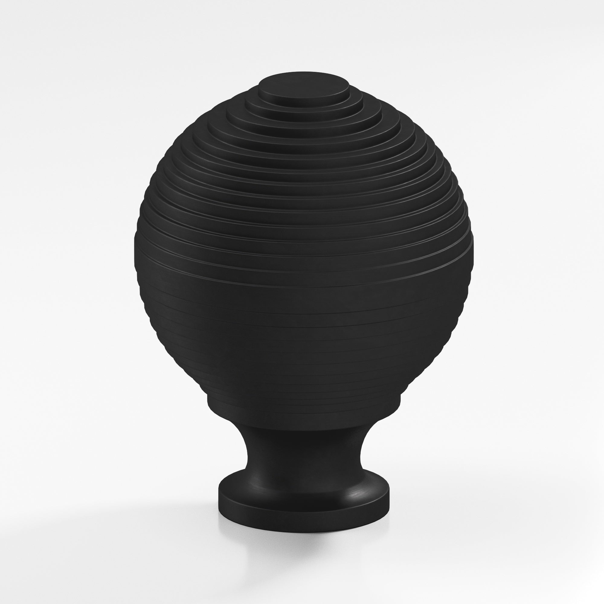 Colonial Bronze Series 637 1.5" Beehive Cabinet Knob Back-To-Back Shower Kit Matte Satin Black / 1.5"