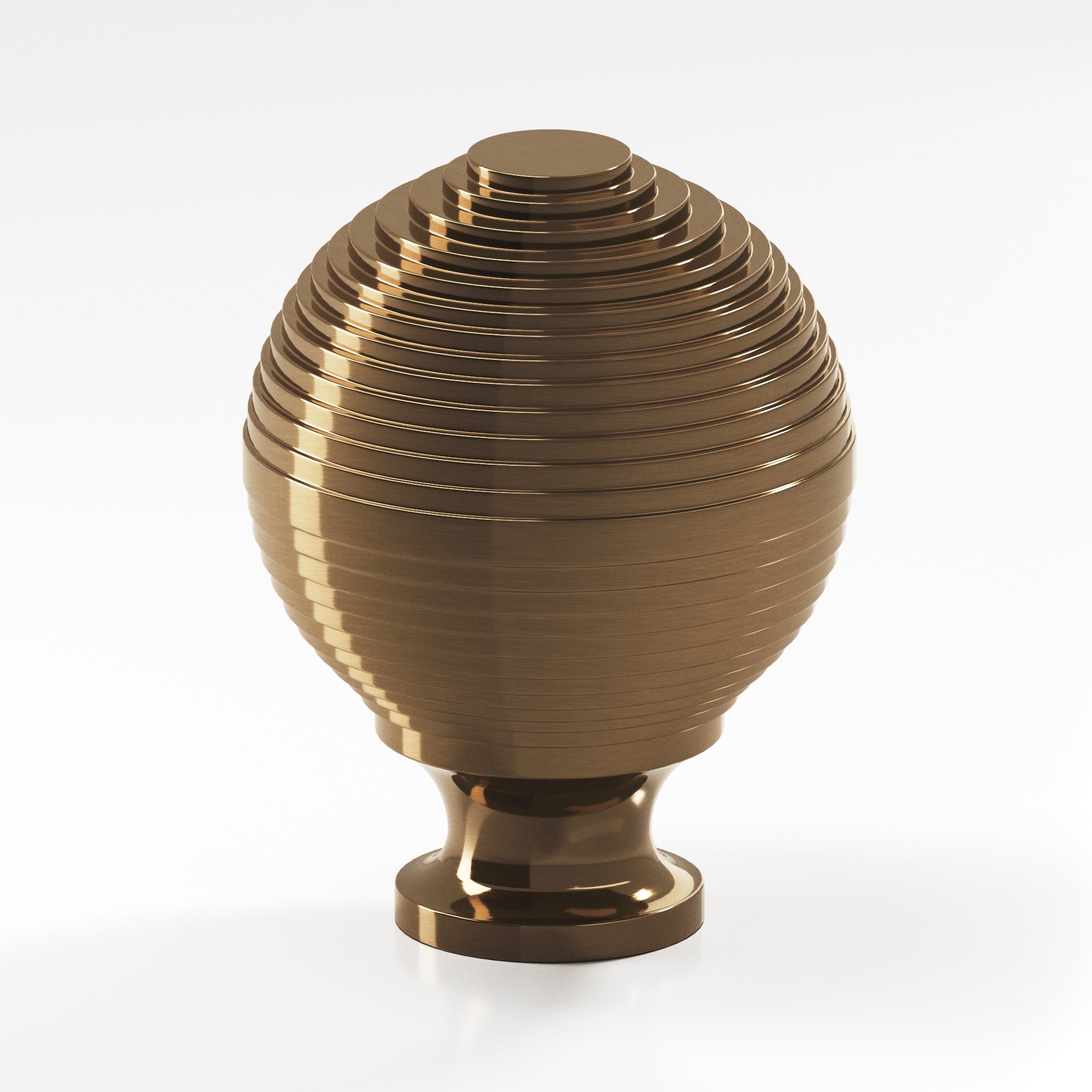 Colonial Bronze Series 636 1.25" Beehive Cabinet Knob Back-To-Back Shower Kit Light Statuary Bronze / 1.25"