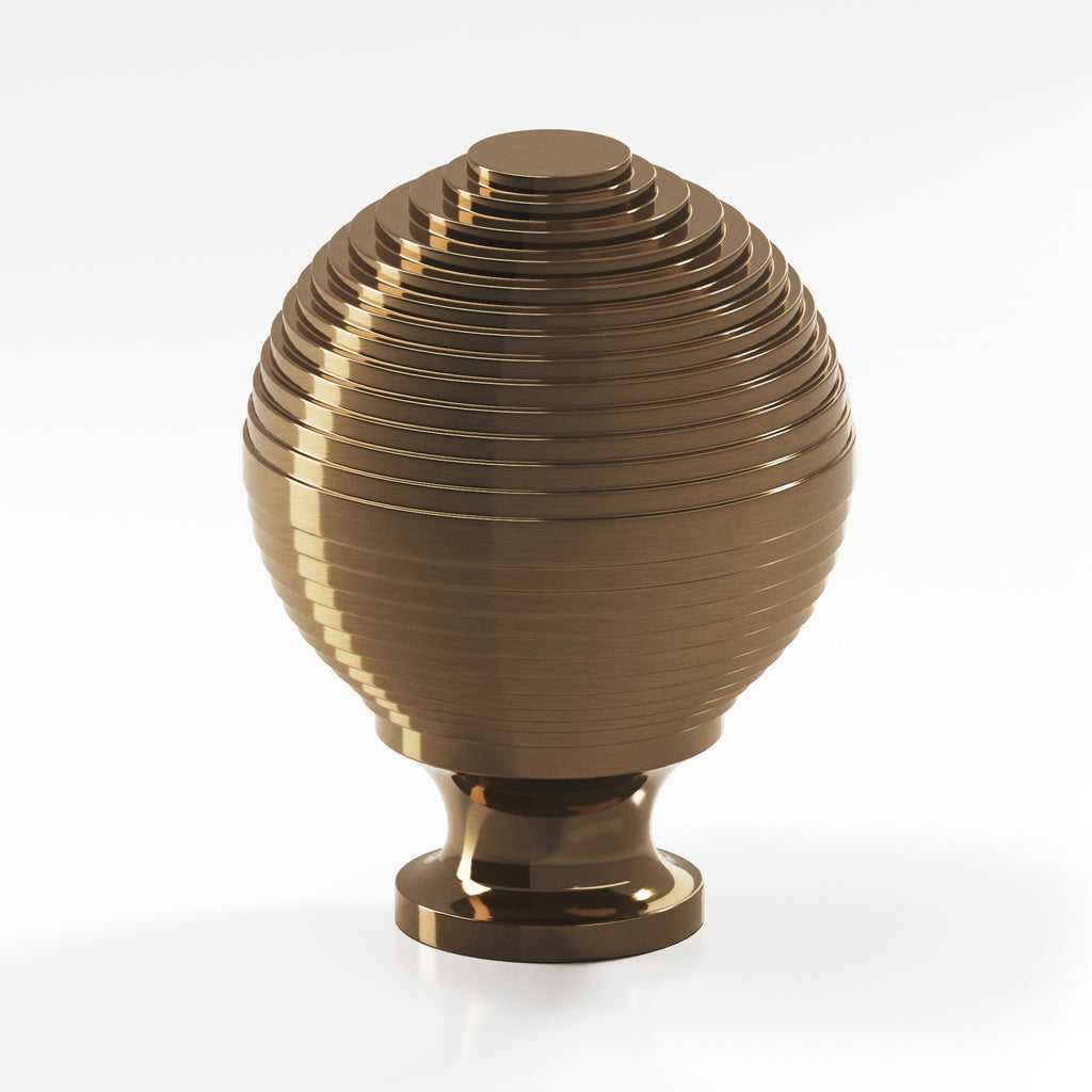 Colonial Bronze Series 637 1.5" Beehive Cabinet Knob Back-To-Back Shower Kit Light Statuary Bronze / 1.5"