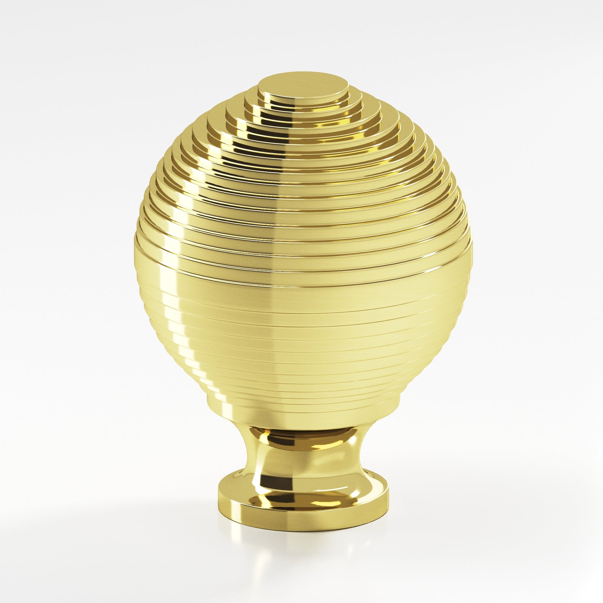 Colonial Bronze Series 636 1.25" Beehive Cabinet Knob Back-To-Back Shower Kit Unlacquered Polished Brass / 1.25"