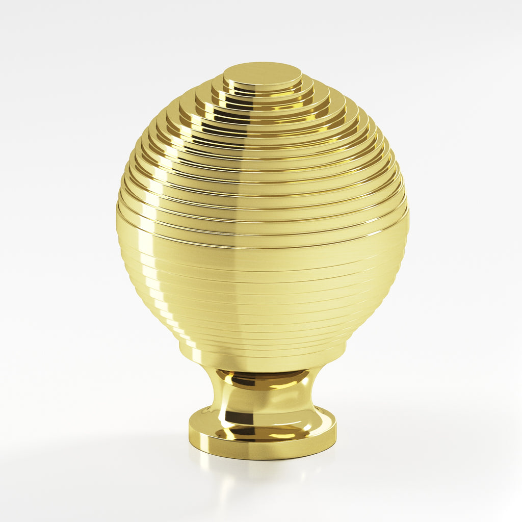 Colonial Bronze Series 637 1.5" Beehive Cabinet Knob Back-To-Back Shower Kit Unlacquered Polished Brass / 1.5"