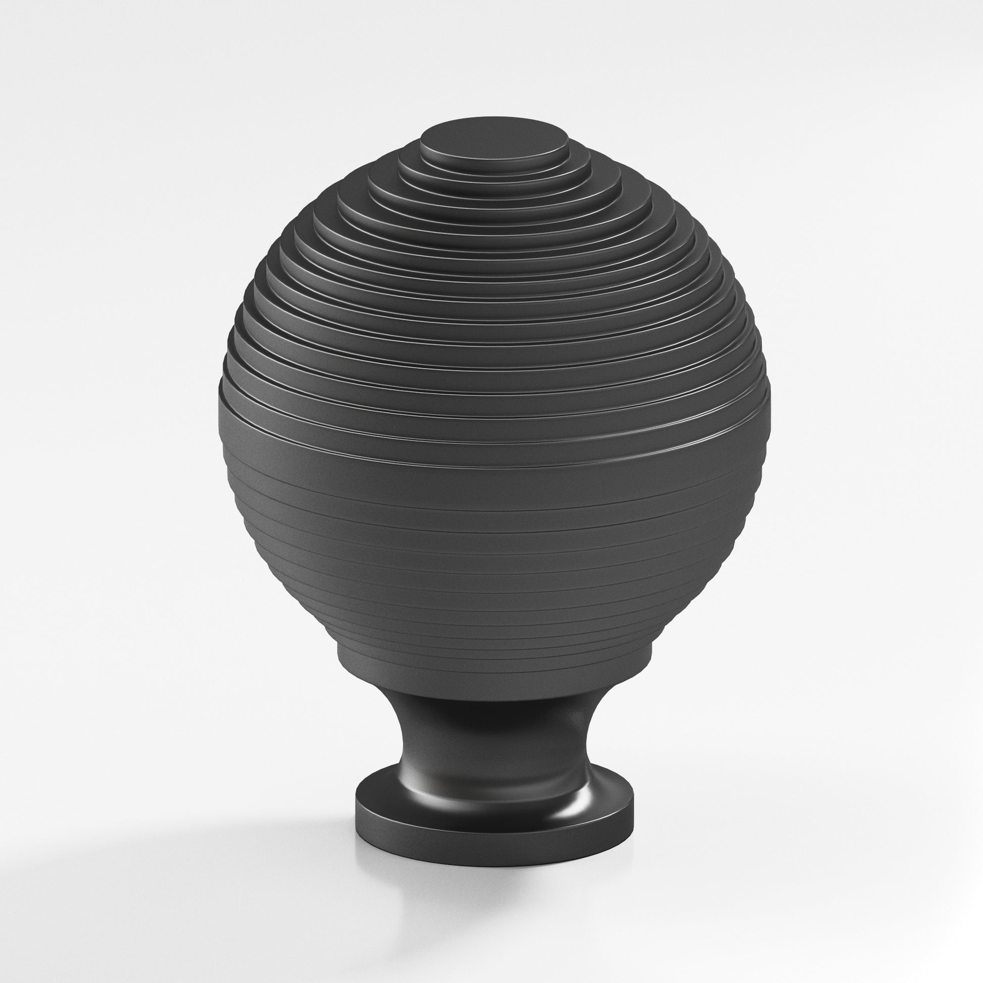 Colonial Bronze Series 637 1.5" Beehive Cabinet Knob Back-To-Back Shower Kit Matte Graphite / 1.5"