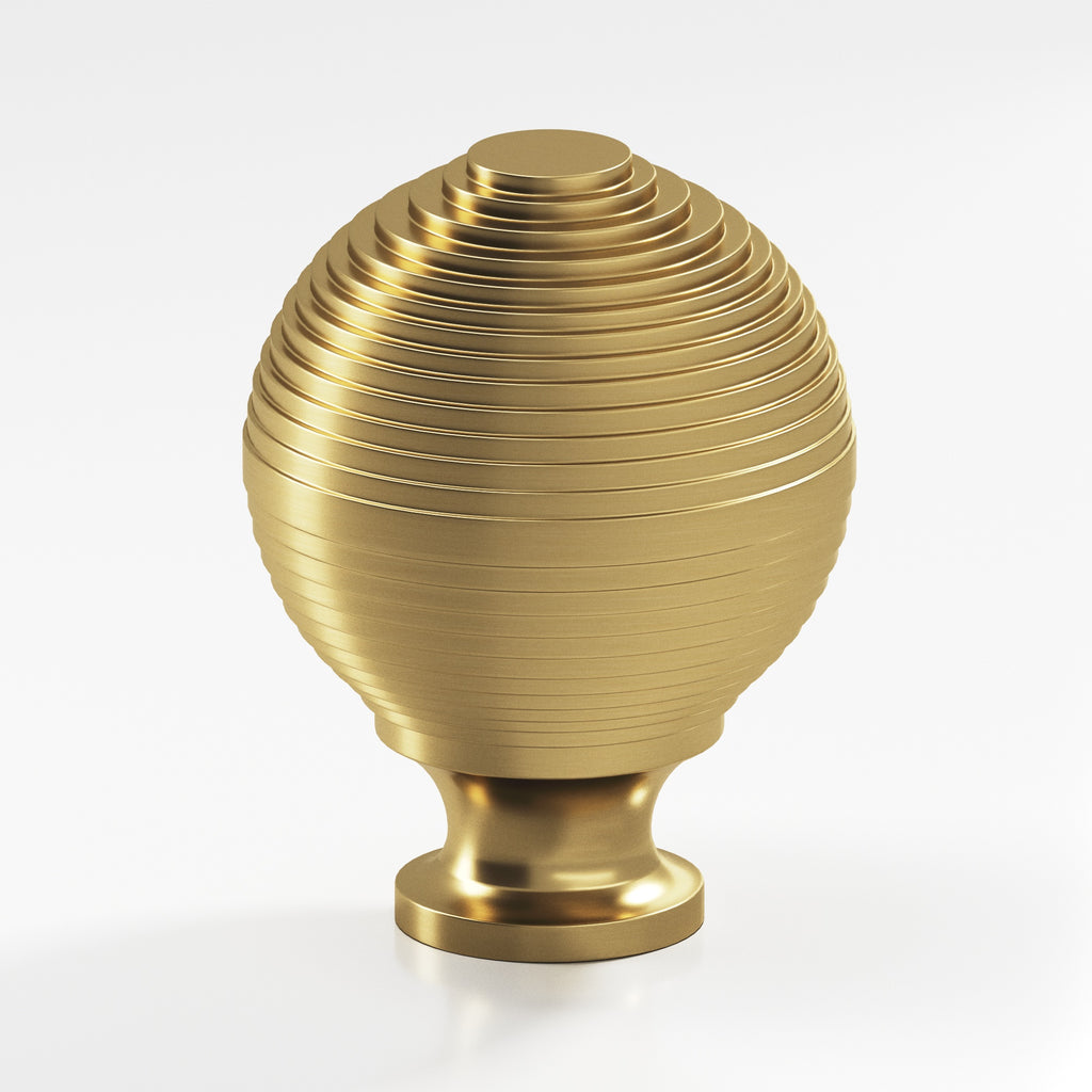 Colonial Bronze Series 637 1.5" Beehive Cabinet Knob Back-To-Back Shower Kit Unlacquered Satin Brass / 1.5"