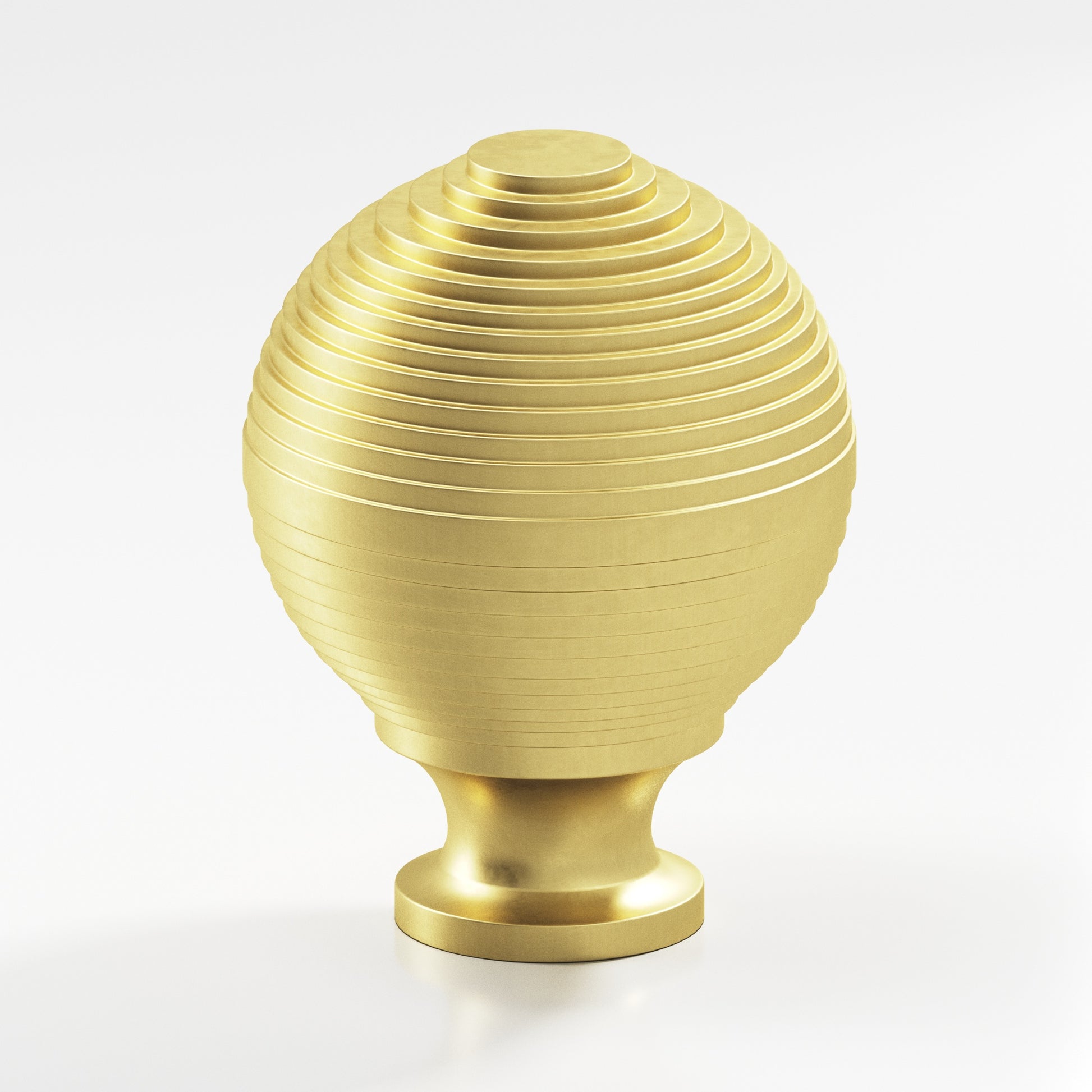 Colonial Bronze Series 636 1.25" Beehive Cabinet Knob Back-To-Back Shower Kit Matte Satin Brass / 1.25"