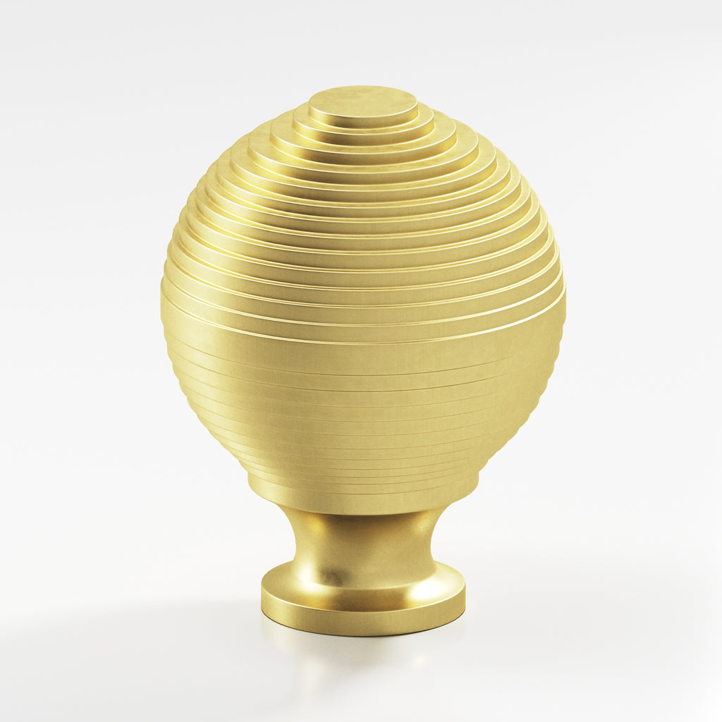 Colonial Bronze Series 637 1.5" Beehive Cabinet Knob Back-To-Back Shower Kit Matte Satin Brass / 1.5"