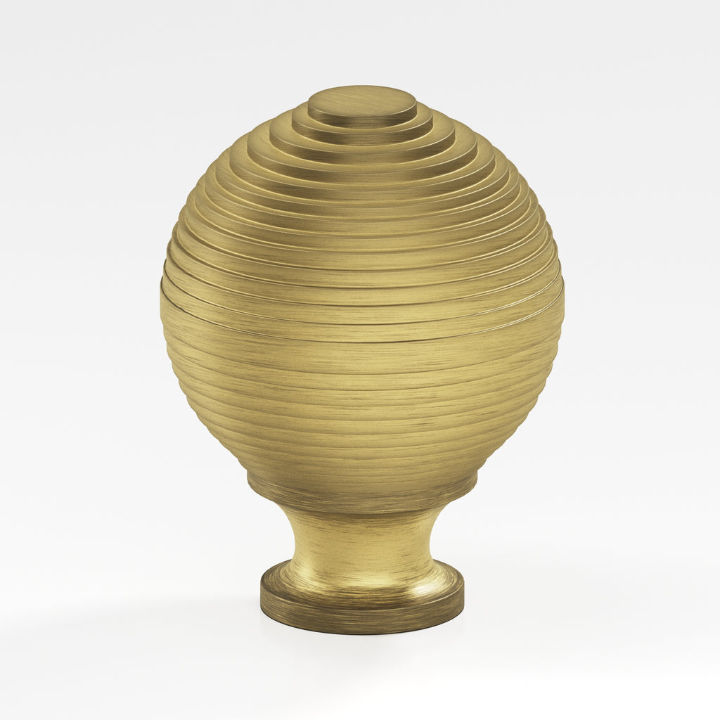 Colonial Bronze Series 637 1.5" Beehive Cabinet Knob Back-To-Back Shower Kit Matte Antique Satin Brass / 1.5"