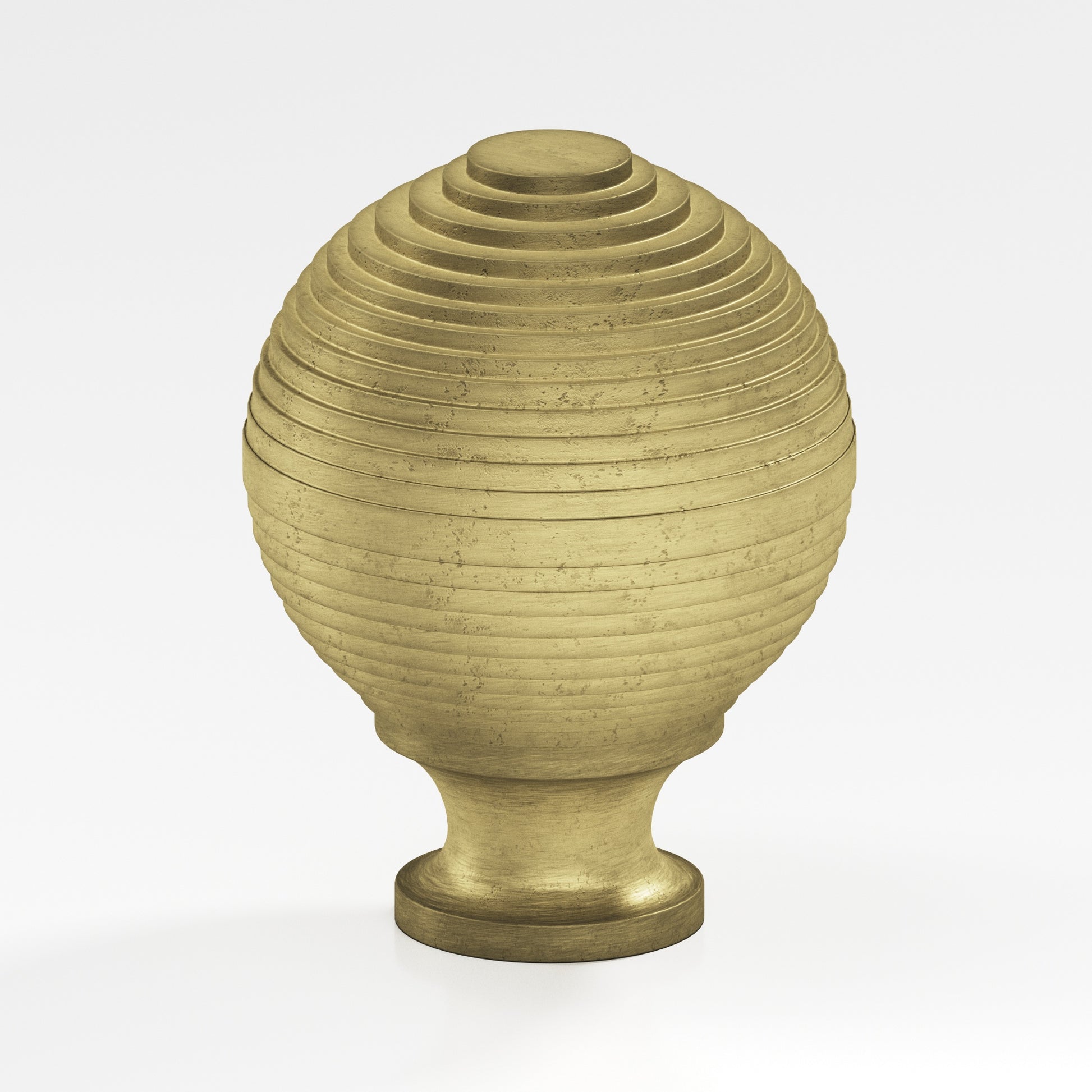 Colonial Bronze Series 636 1.25" Beehive Cabinet Knob Back-To-Back Shower Kit Distressed Antique Brass / 1.25"