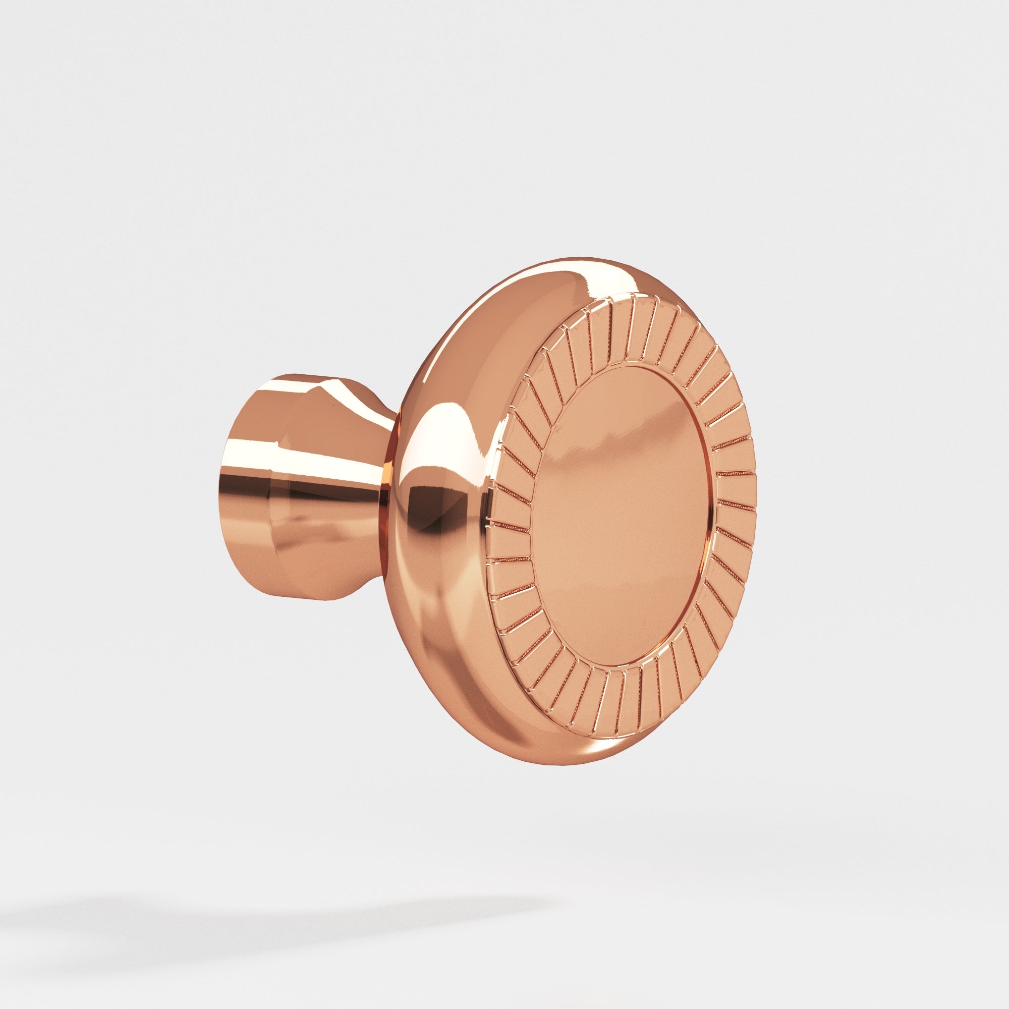 Colonial Bronze Series 657 1.4375" Round Roped Cabinet Knob Back-To-Back Shower Kit Polished Copper / 1.4375"