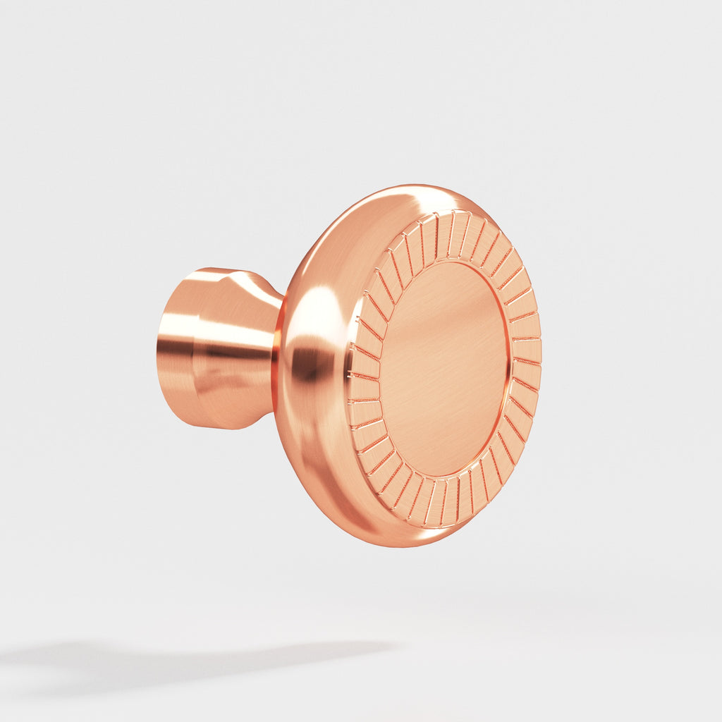 Colonial Bronze Series 655 1.1875" Round Roped Cabinet Knob Satin Copper / 1.1875"
