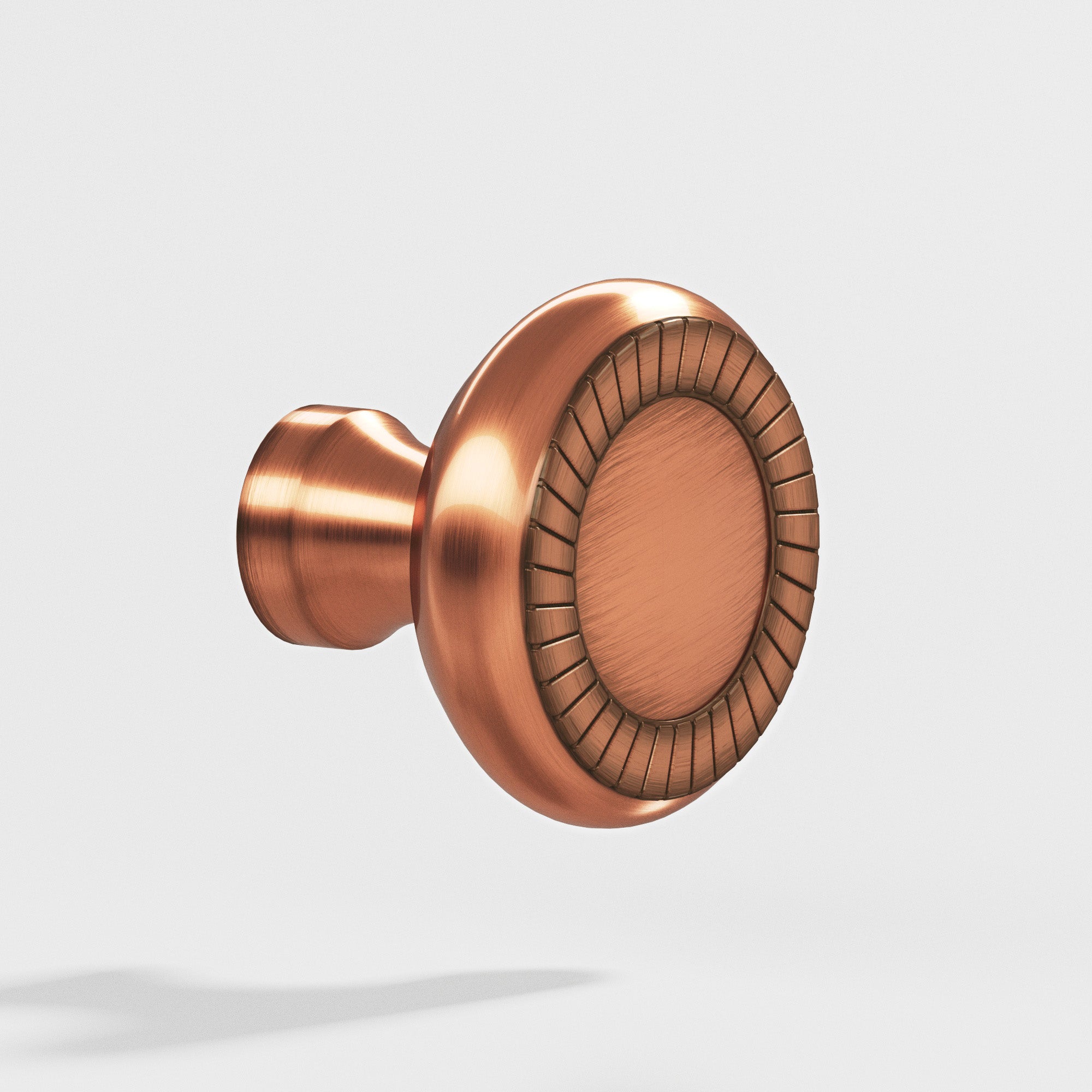 Colonial Bronze Series 657 1.4375" Round Roped Cabinet Knob Back-To-Back Shower Kit Antique Copper / 1.4375"