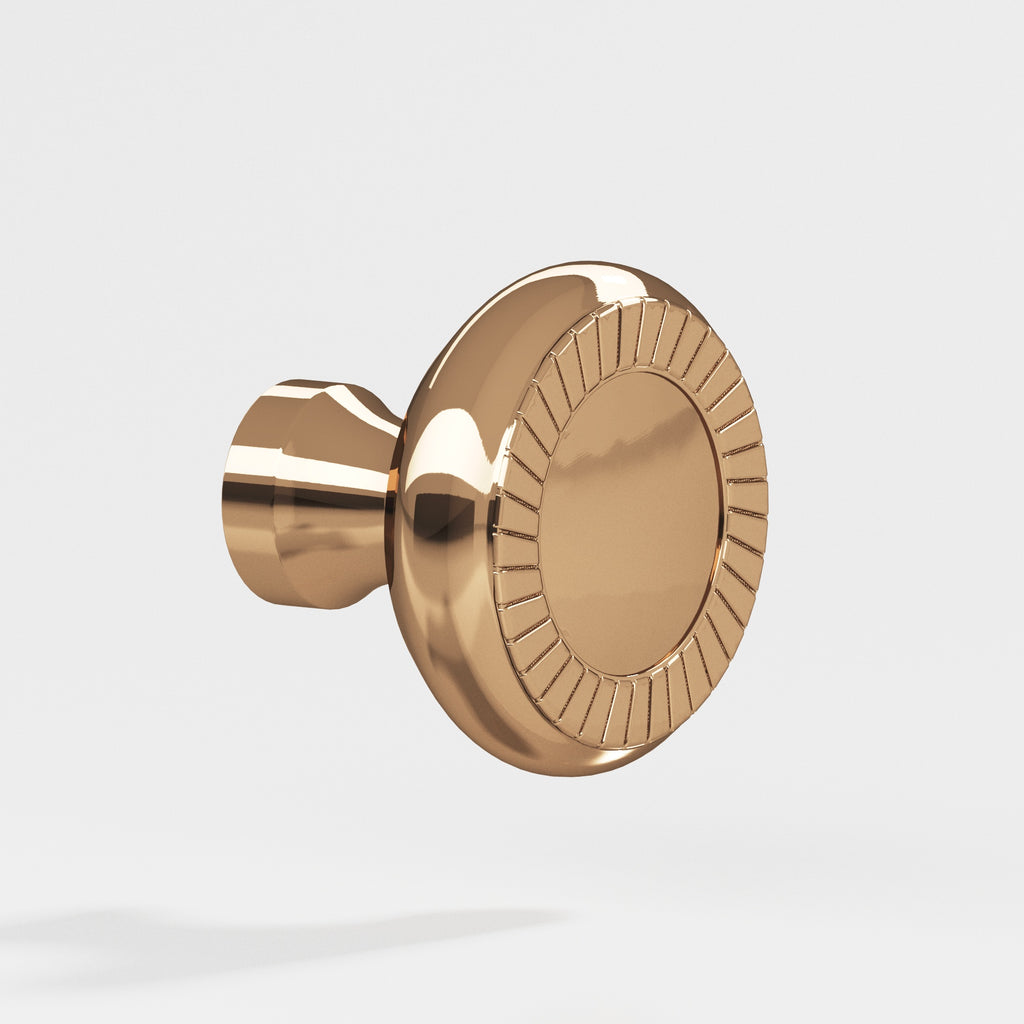 Colonial Bronze Series 655 1.1875" Round Roped Cabinet Knob Polished Bronze / 1.1875"