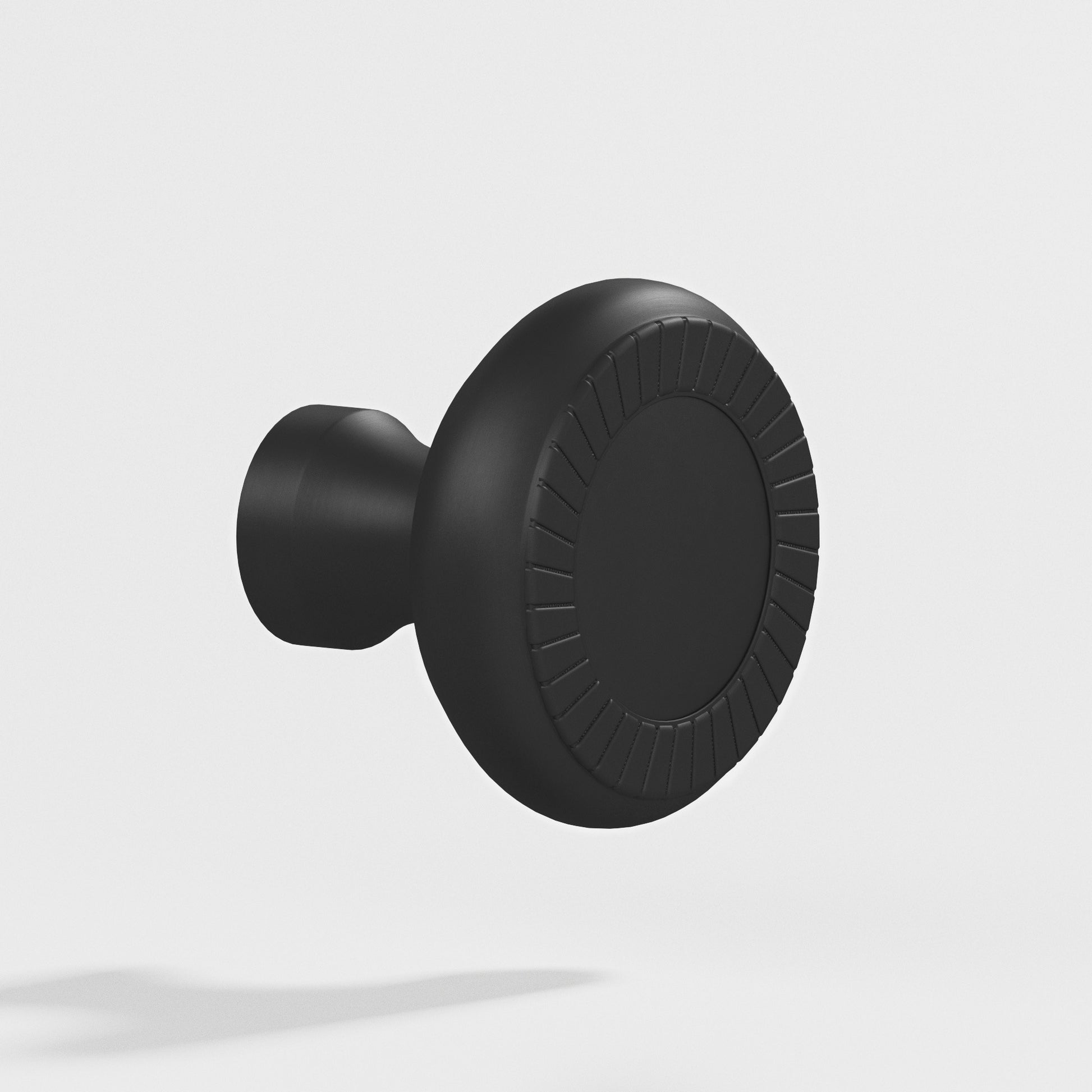 Colonial Bronze Series 657 1.4375" Round Roped Cabinet Knob Back-To-Back Shower Kit Matte Satin Black / 1.4375"