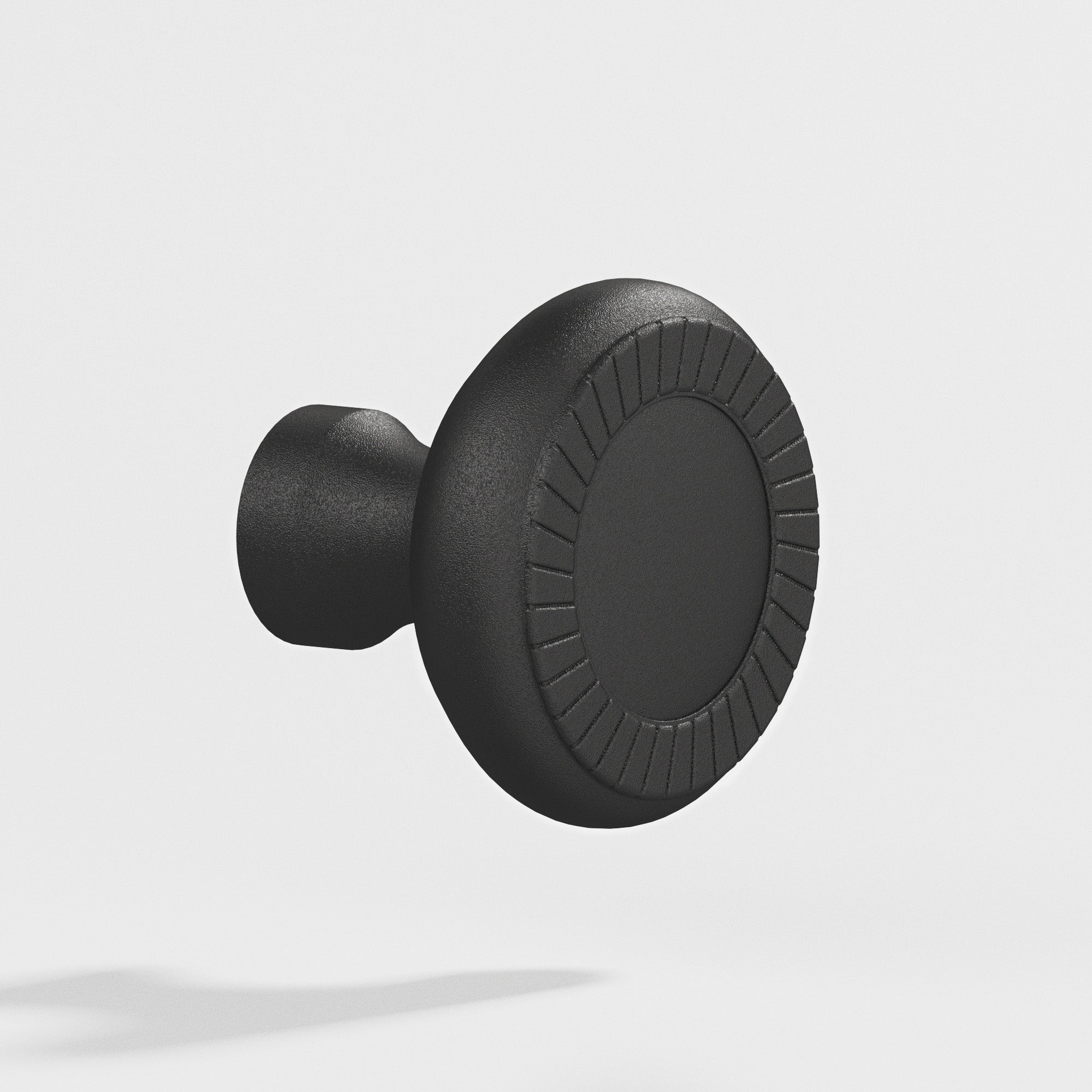 Colonial Bronze Series 657 1.4375" Round Roped Cabinet Knob Back-To-Back Shower Kit Frost Black™ / 1.4375"