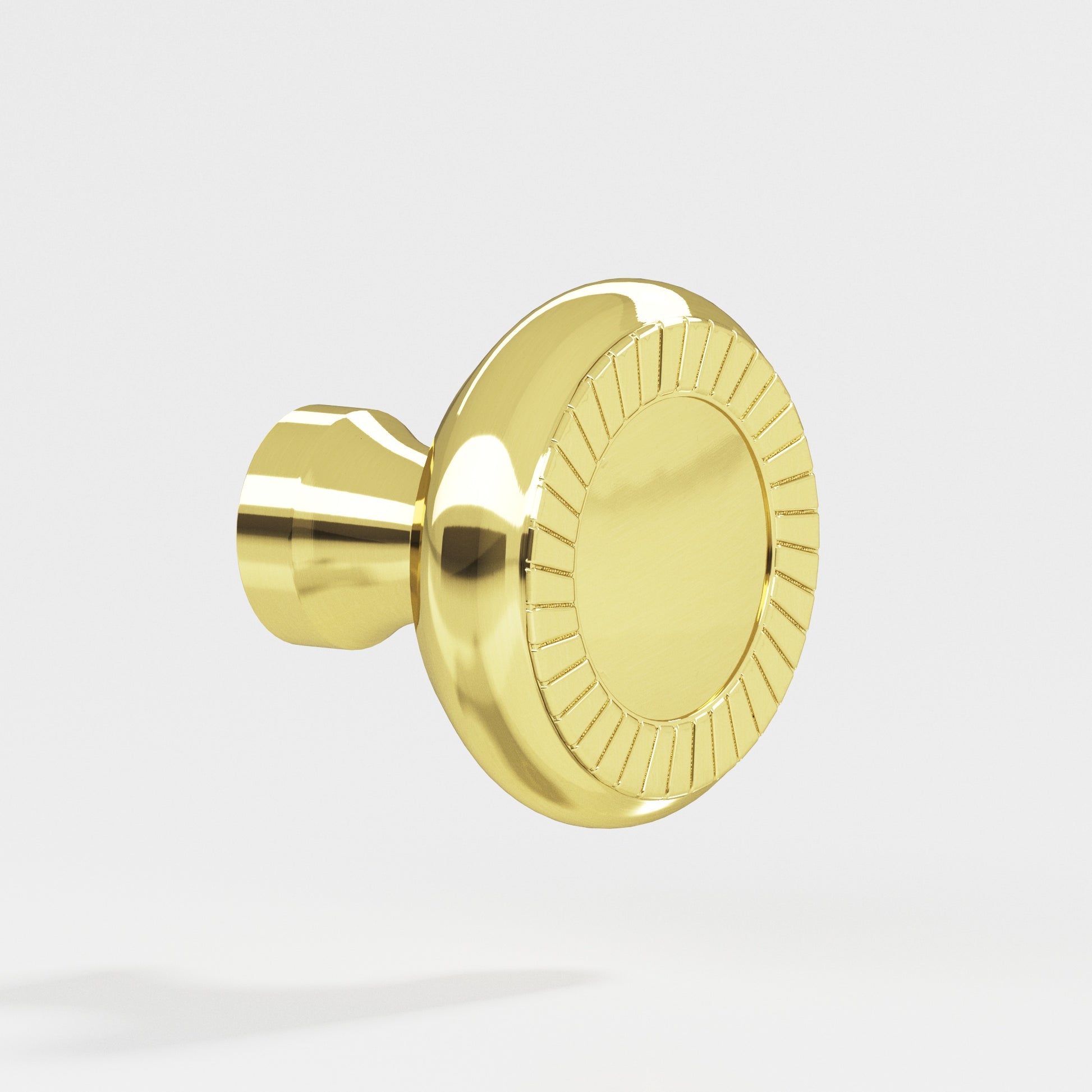 Colonial Bronze Series 655 1.1875" Round Roped Cabinet Knob Unlacquered Polished Brass / 1.1875"