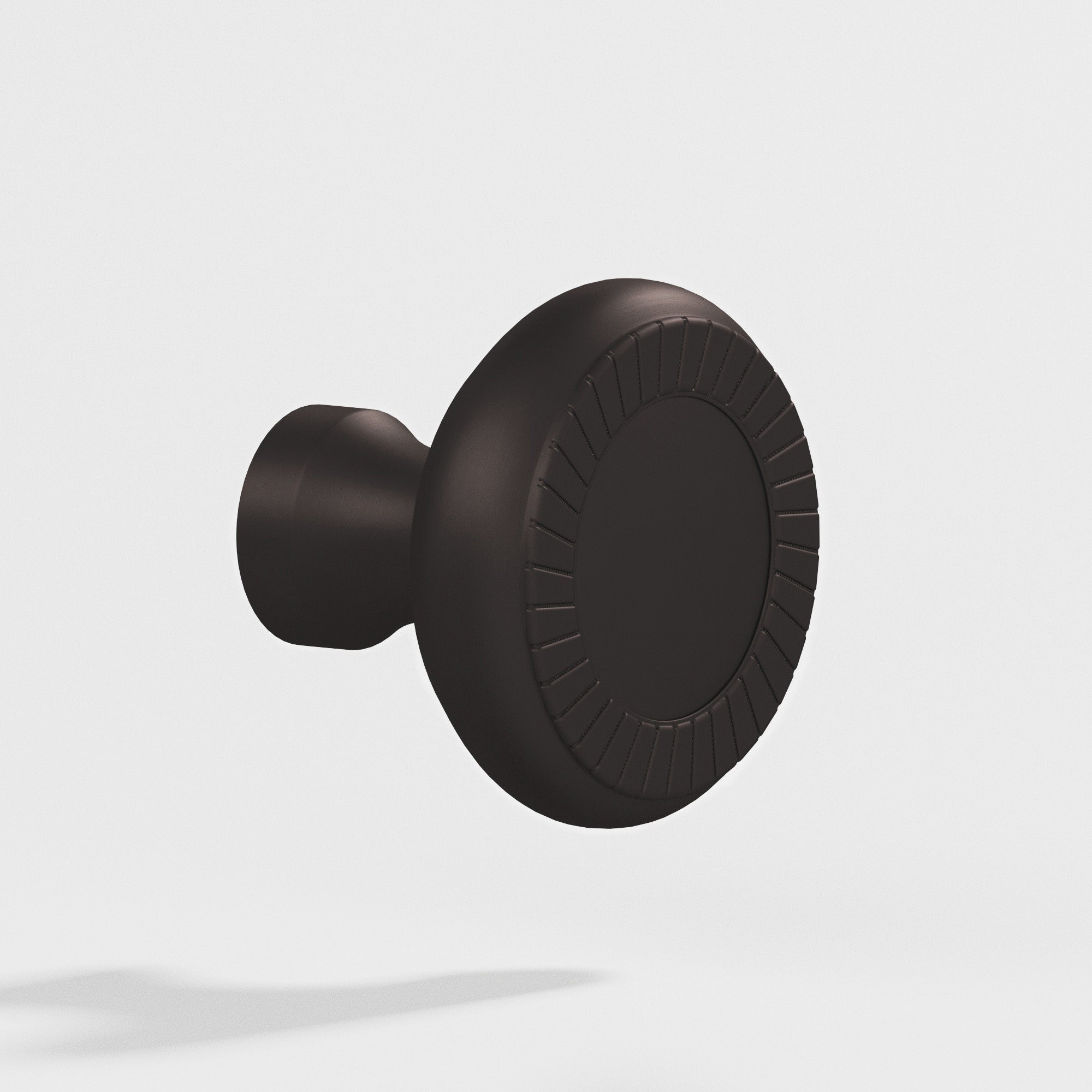 Colonial Bronze Series 657 1.4375" Round Roped Cabinet Knob Back-To-Back Shower Kit Matte Dark Statuary Bronze / 1.4375"