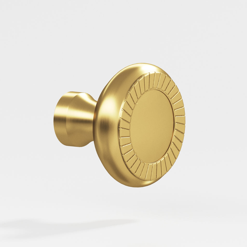 Colonial Bronze Series 655 1.1875" Round Roped Cabinet Knob Satin Brass / 1.1875"