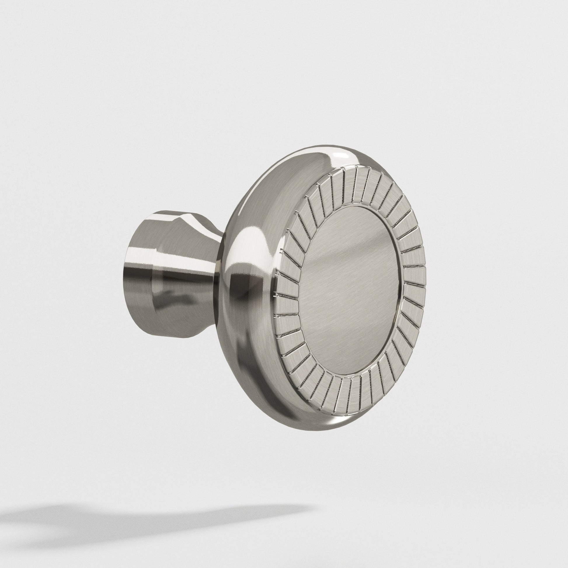 Colonial Bronze Series 657 1.4375" Round Roped Cabinet Knob Back-To-Back Shower Kit Nickel Stainless / 1.4375"