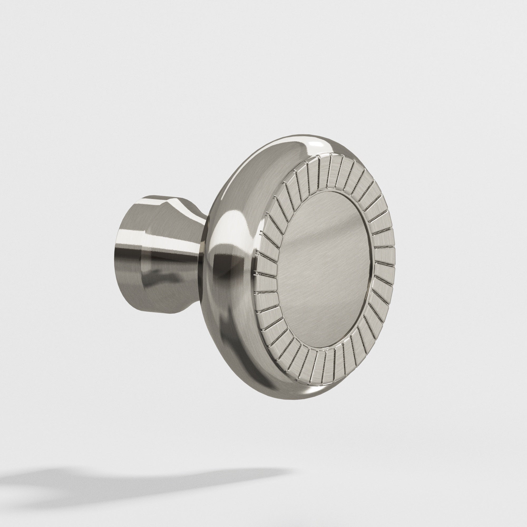 Colonial Bronze Series 657 1.4375" Round Roped Cabinet Knob Back-To-Back Shower Kit Nickel Stainless / 1.4375"