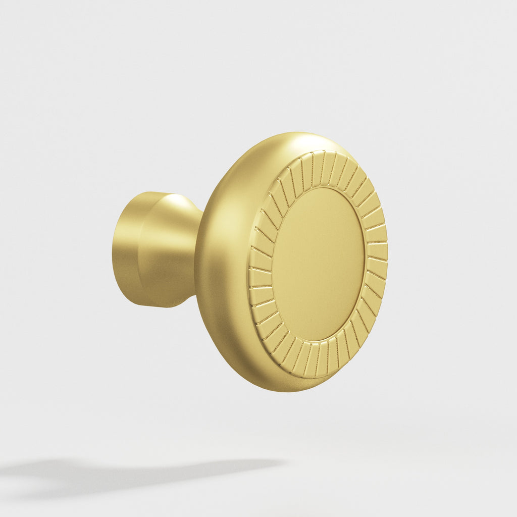 Colonial Bronze Series 655 1.1875" Round Roped Cabinet Knob Matte Satin Brass / 1.1875"