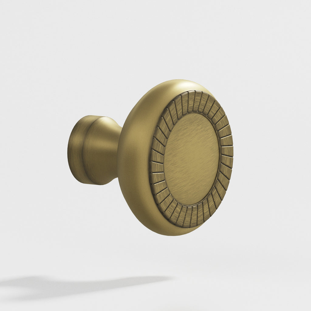 Colonial Bronze Series 655 1.1875" Round Roped Cabinet Knob Matte Antique Satin Brass / 1.1875"