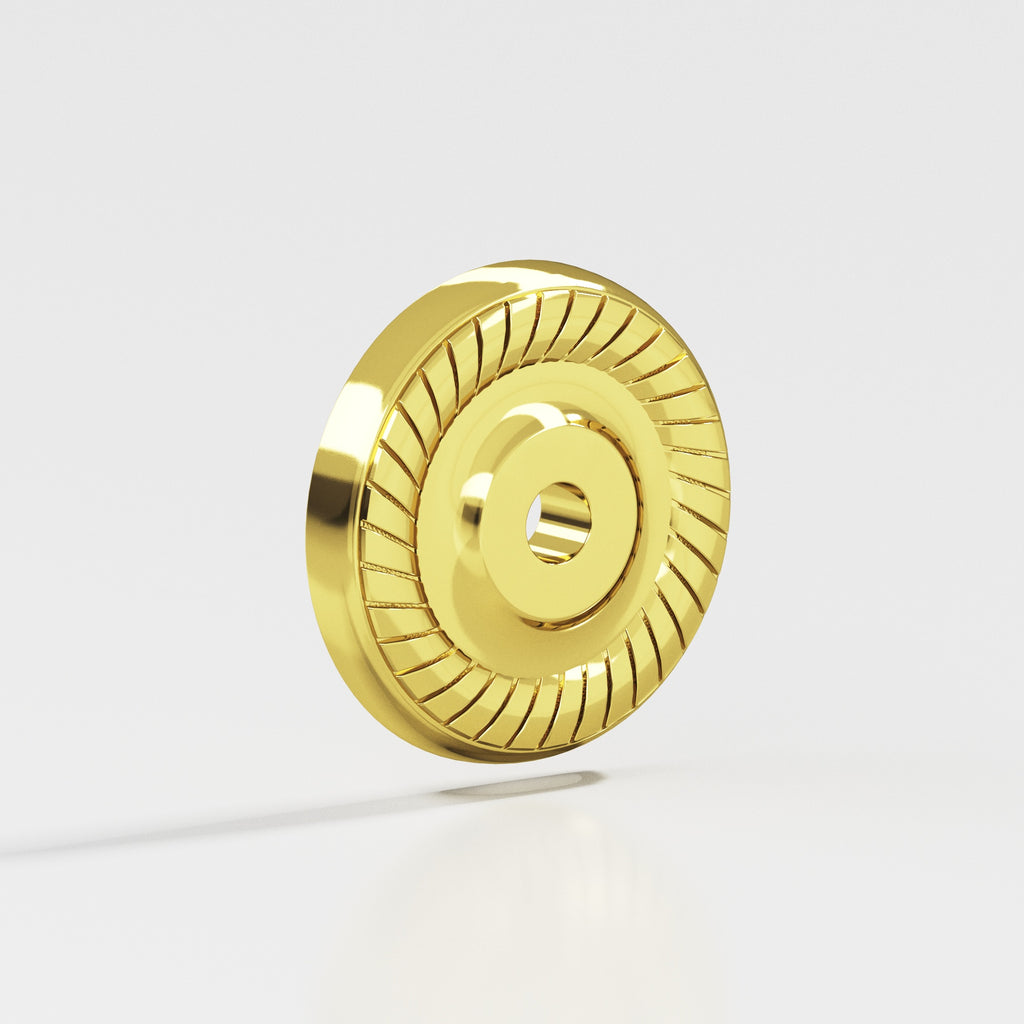 Colonial Bronze Series 658 1.625" Round Roped Backplate French Gold / 1.625"