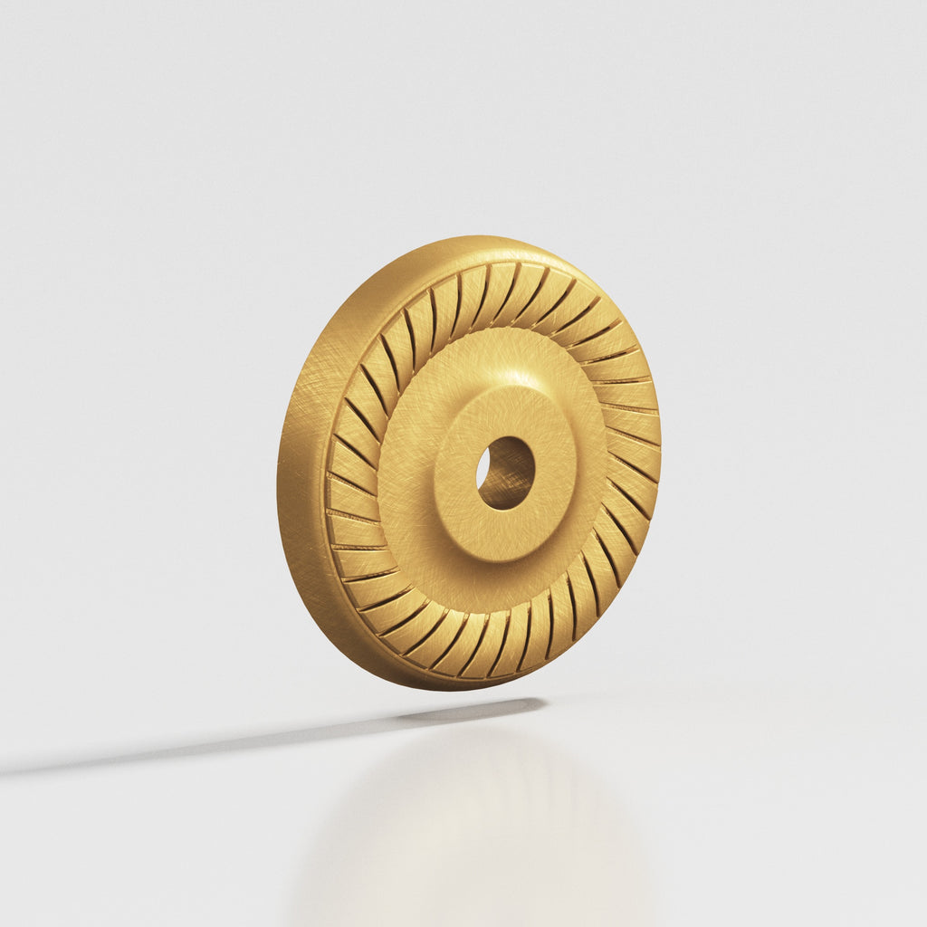 Colonial Bronze Series 656 1.1875" Round Roped Backplate Weathered Brass / 1.1875"