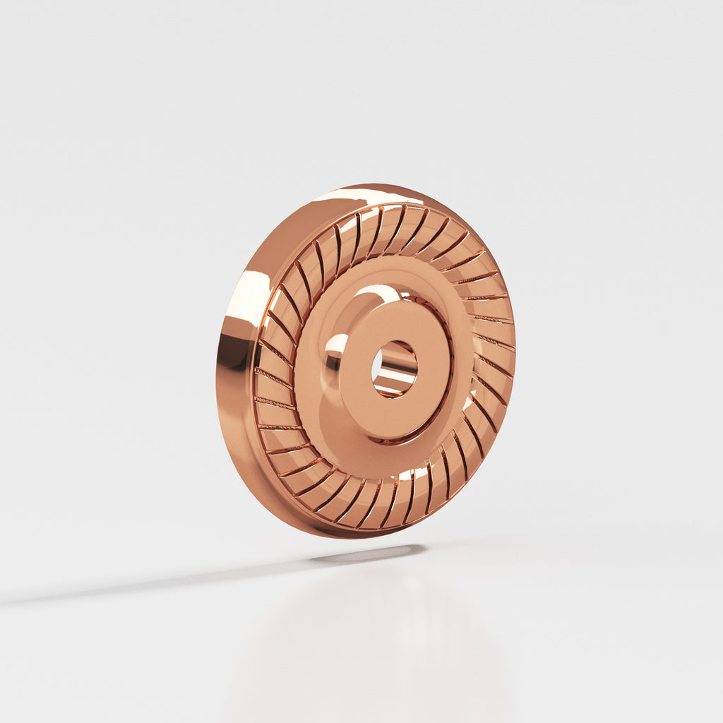 Colonial Bronze Series 656 1.1875" Round Roped Backplate Polished Copper / 1.1875"