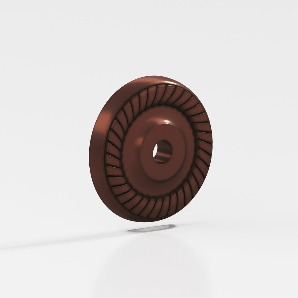 Colonial Bronze Series 656 1.1875" Round Roped Backplate Matte Antique Copper / 1.1875"