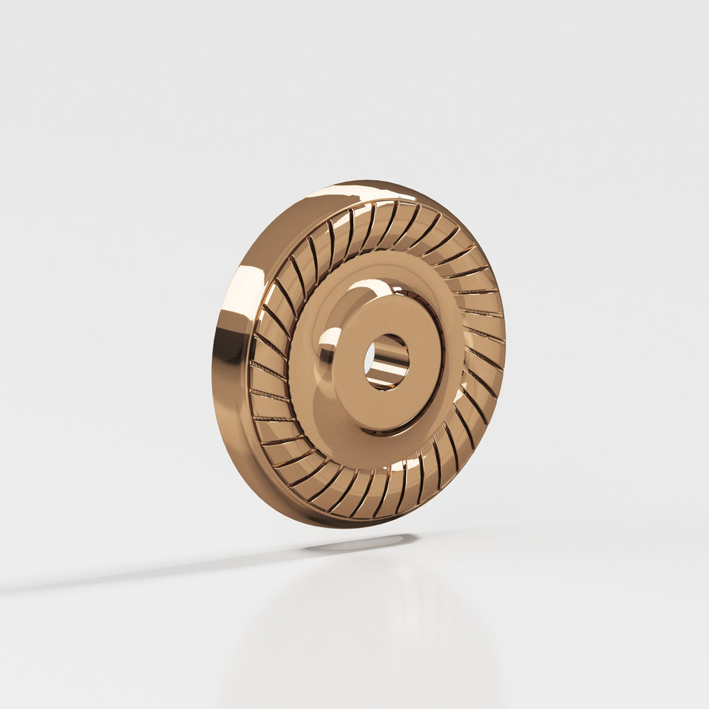 Colonial Bronze Series 656 1.1875" Round Roped Backplate Polished Bronze / 1.1875"