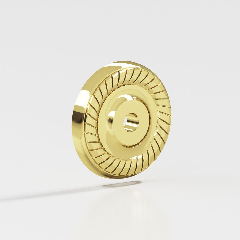 Colonial Bronze Series 658 1.625" Round Roped Backplate Polished Brass / 1.625"