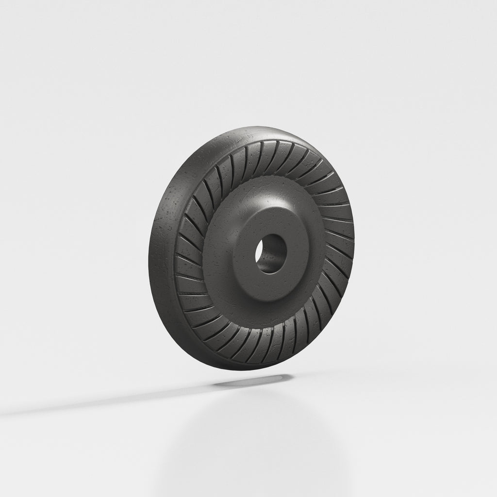 Colonial Bronze Series 656 1.1875" Round Roped Backplate Distressed Satin Black / 1.1875"