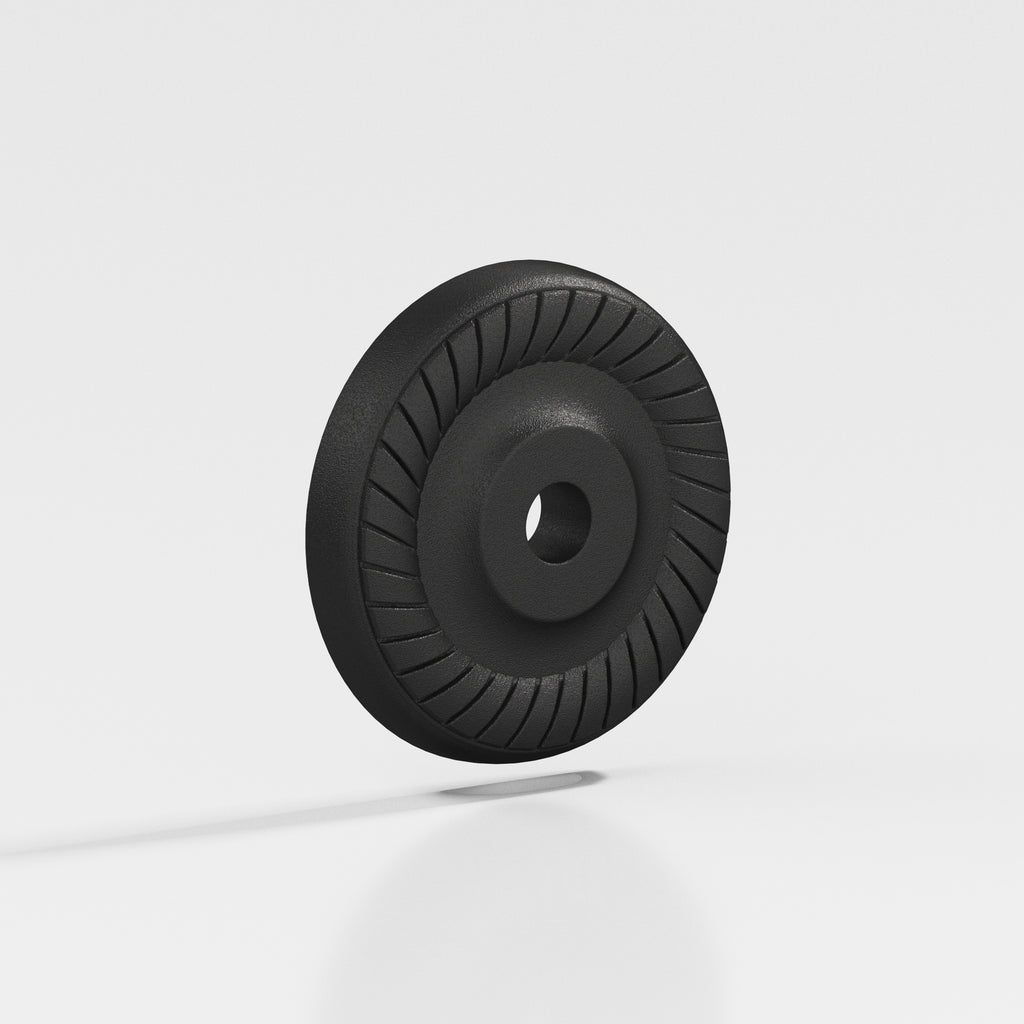 Colonial Bronze Series 656 1.1875" Round Roped Backplate Frost Black™ / 1.1875"