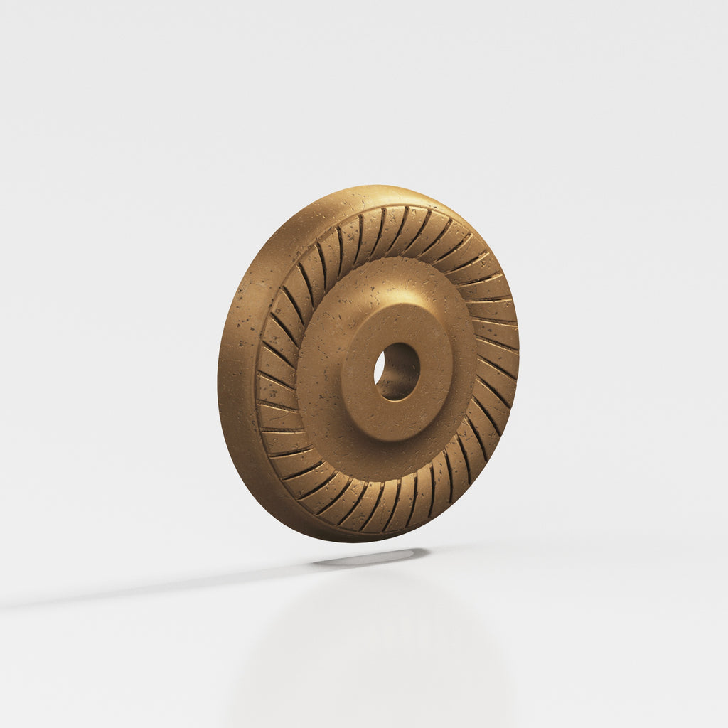 Colonial Bronze Series 656 1.1875" Round Roped Backplate Distressed Light Statuary Bronze / 1.1875"