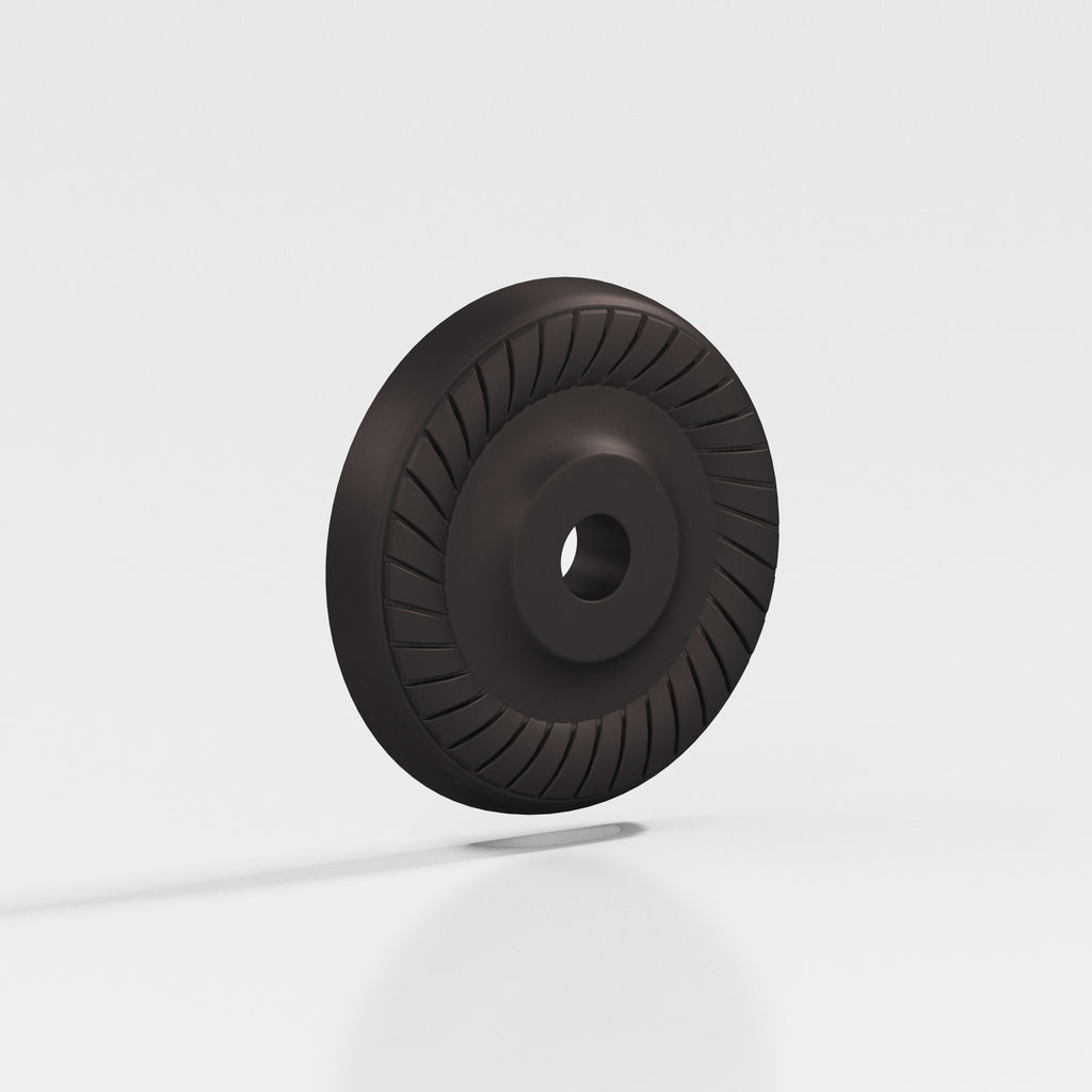 Colonial Bronze Series 656 1.1875" Round Roped Backplate Matte Dark Statuary Bronze / 1.1875"