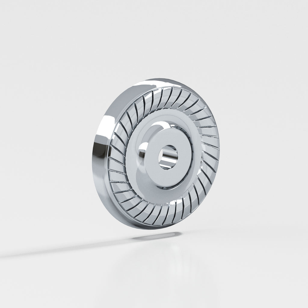 Colonial Bronze Series 658 1.625" Round Roped Backplate Polished Chrome / 1.625"