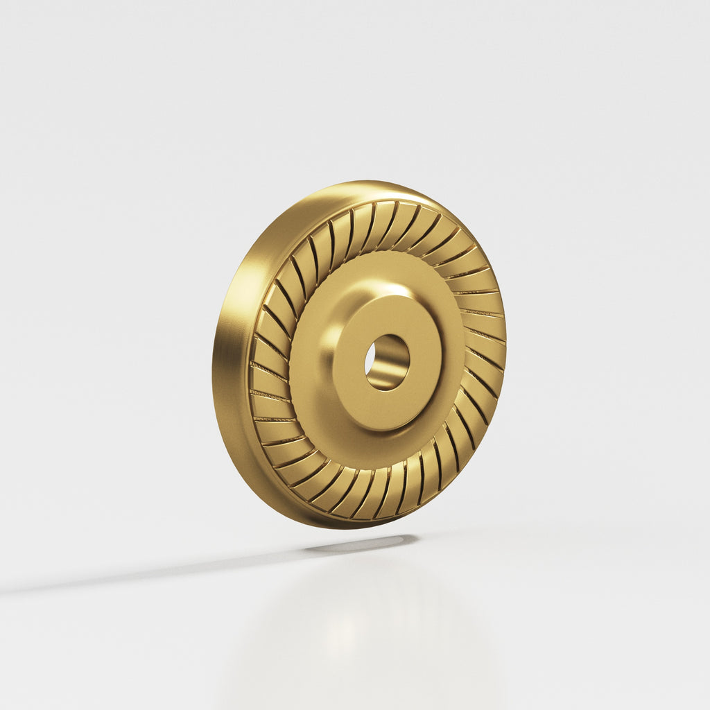 Colonial Bronze Series 656 1.1875" Round Roped Backplate Satin Brass / 1.1875"