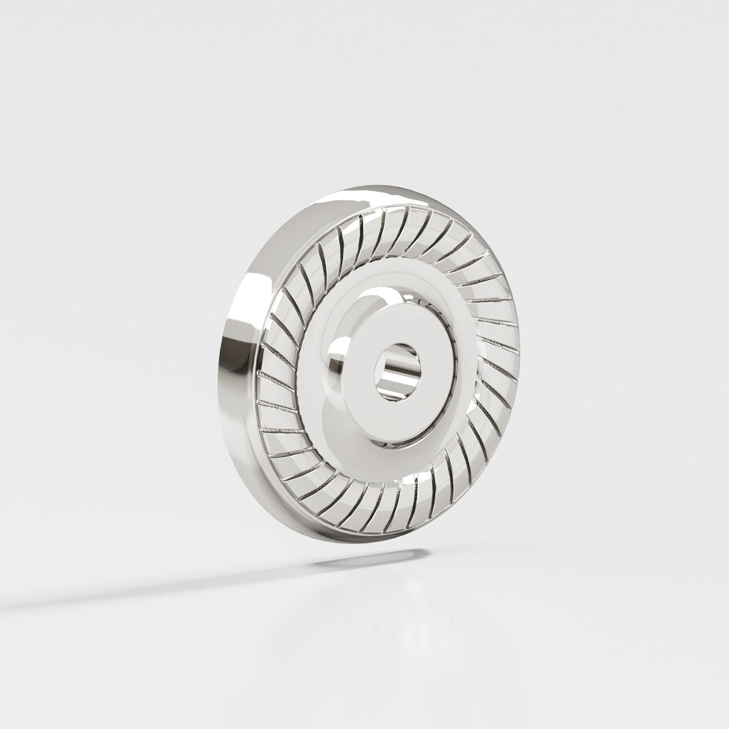 Colonial Bronze Series 656 1.1875" Round Roped Backplate Polished Nickel / 1.1875"
