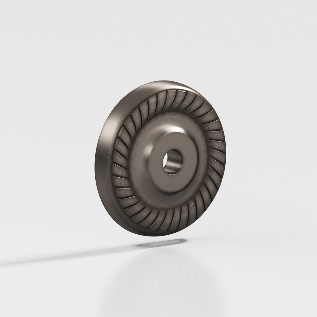 Colonial Bronze Series 658 1.625" Round Roped Backplate Pewter / 1.625"